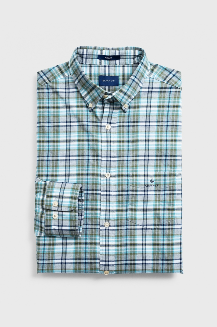 Gant ανδρικό καρό πουκάμισο Regular Winter Twill Melange Plaid