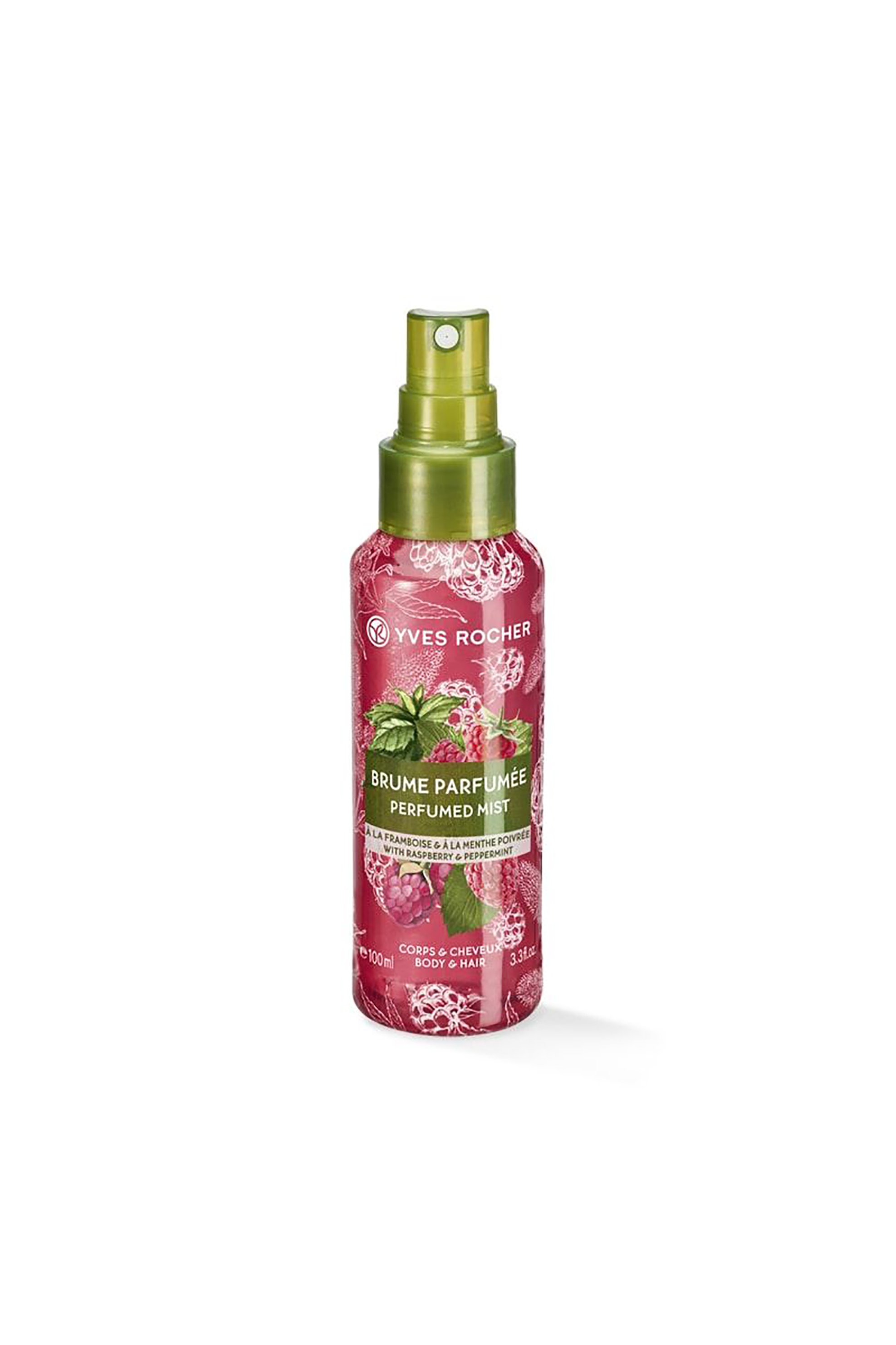 Yves Rocher Energizing Perfumed Mist Raspberry Peppermint for Hair & Body 100 ml - 56792 φωτογραφία