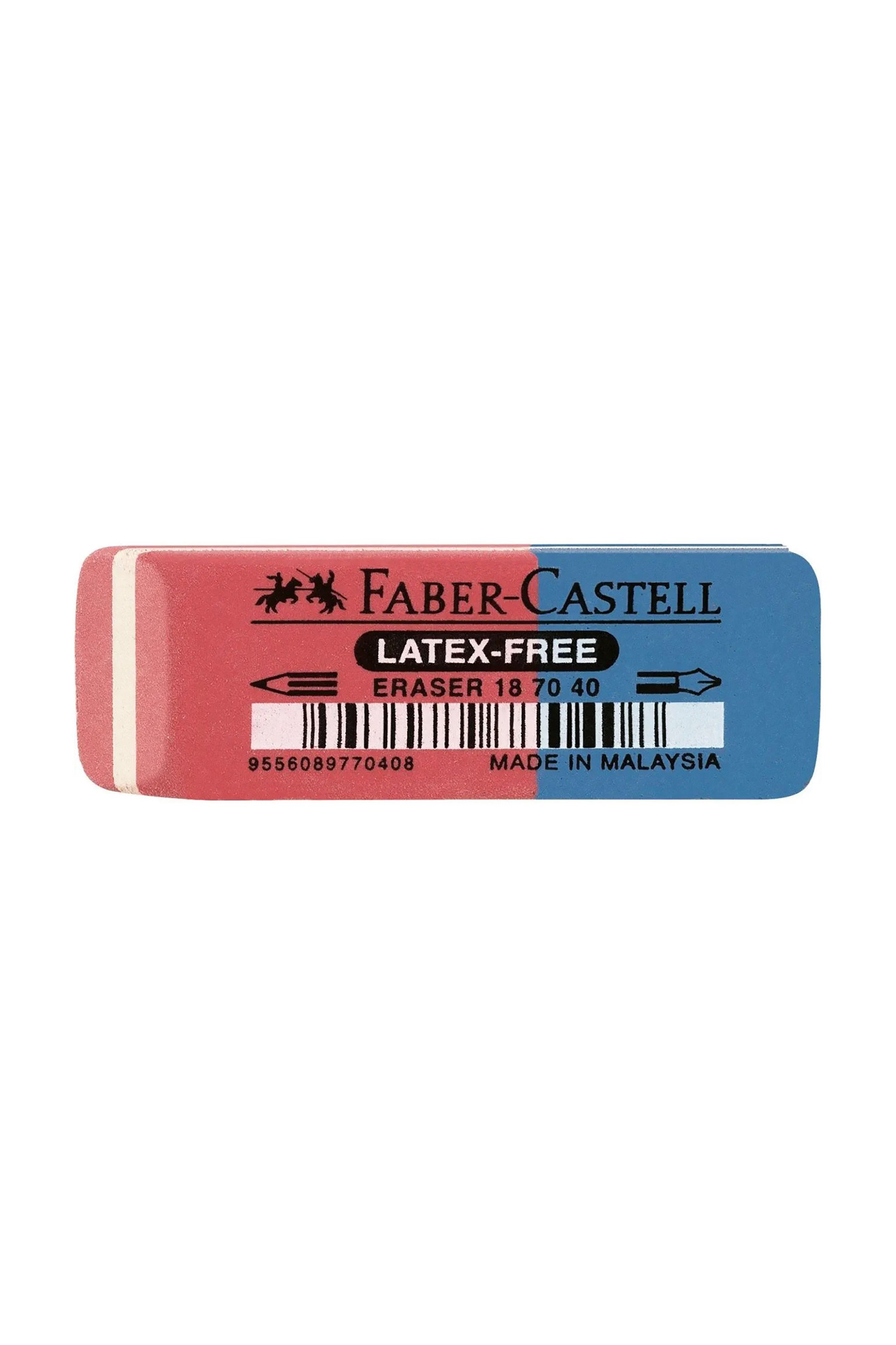 FABER-CASTELL Faber-Castell γόμα κόκκινο/μπλε Rubber 7070-4 - 077187040