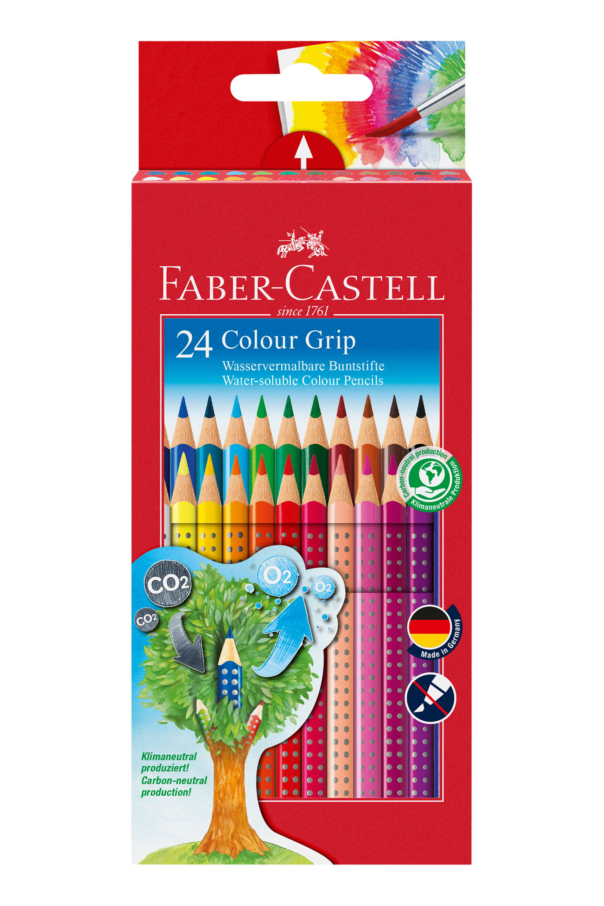 FABER-CASTELL Faber-Castell Ξυλομπογιές Grip σετ των 24 χρωμάτων - 077112424/