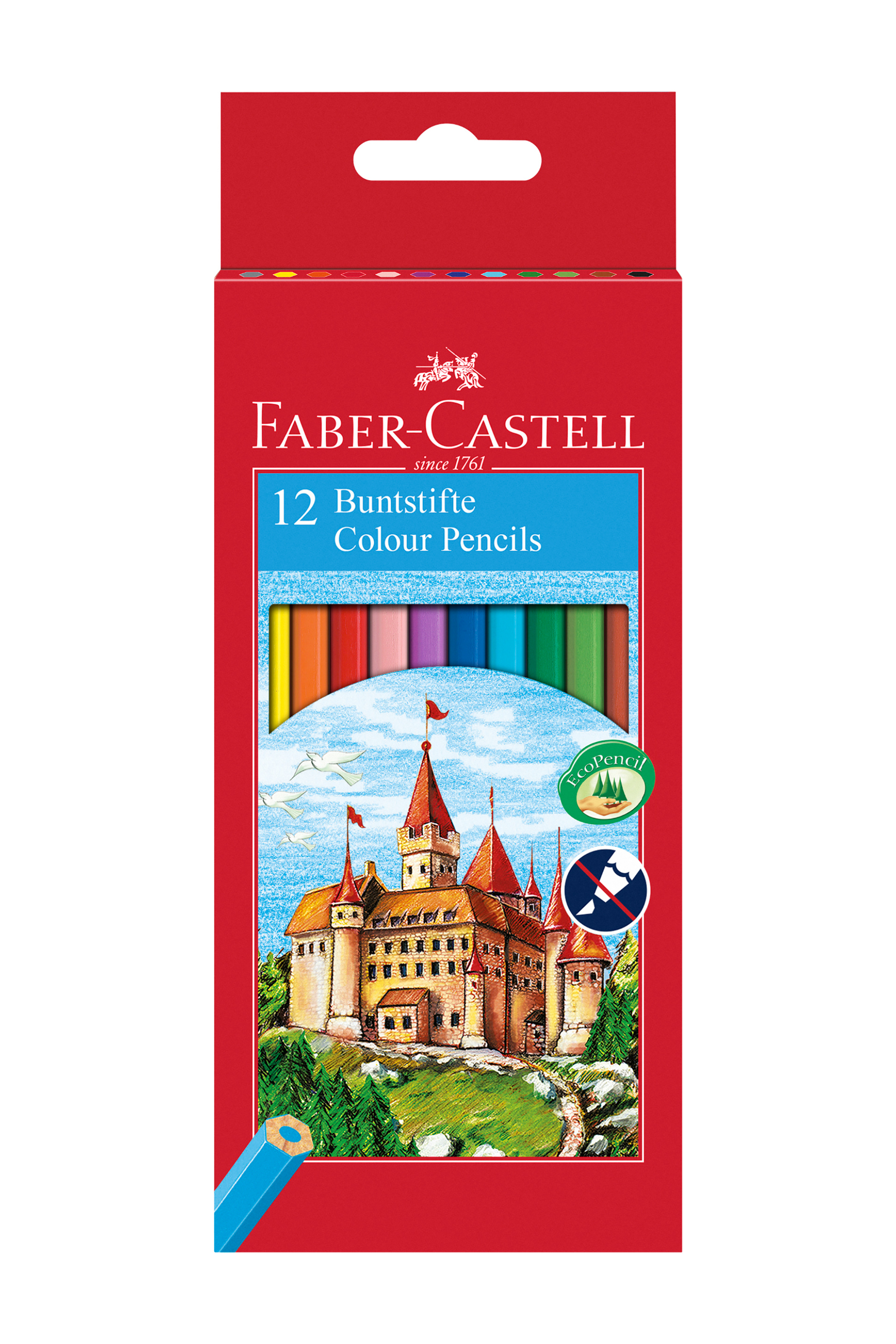 FABER-CASTELL Faber-Castell Ξυλομπογιές Κάστρο σετ των 12 χρωμάτων - 077120112/