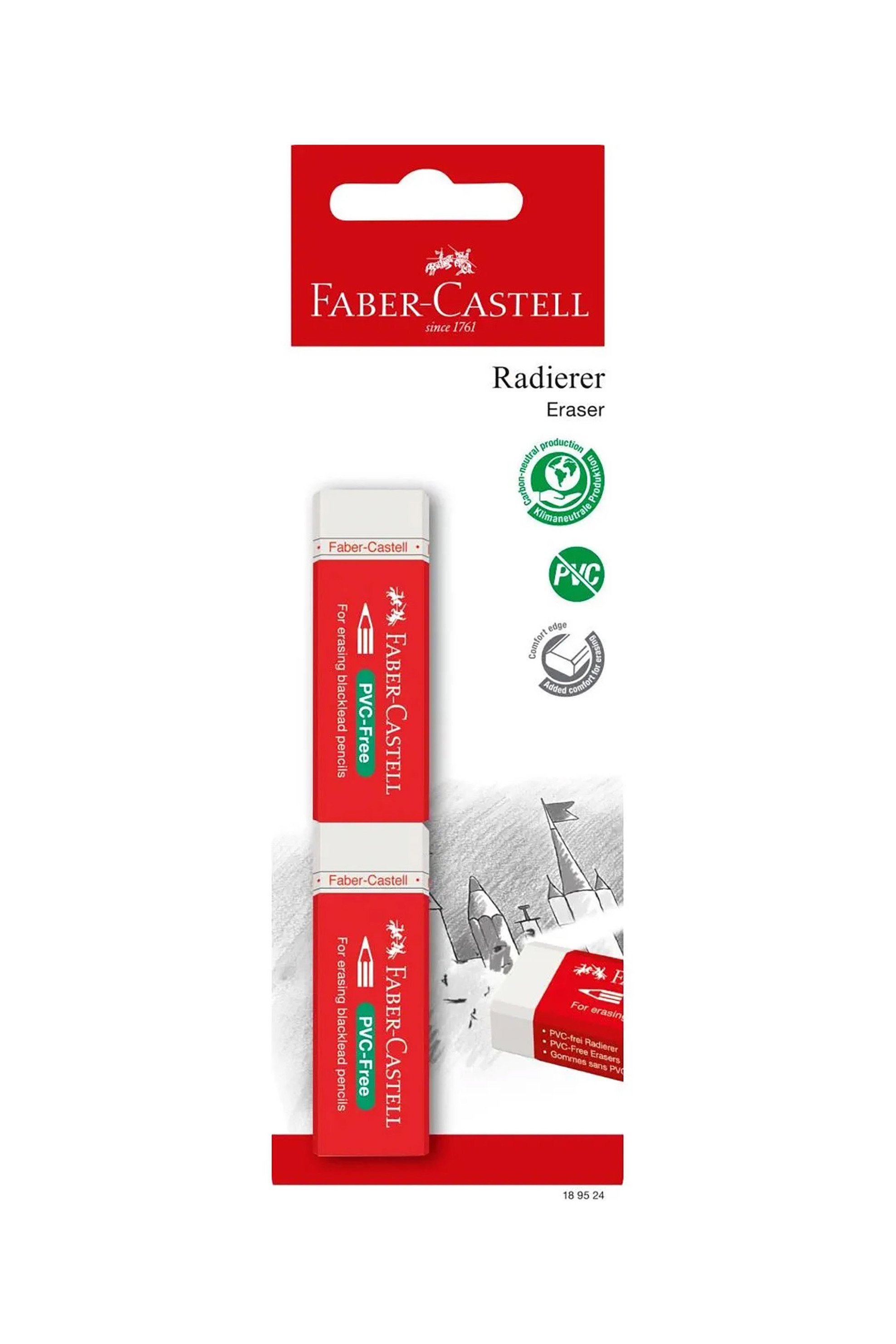 FABER-CASTELL Faber-Castell σετ γόμες 7095-20 (2 τεμάχια) - 077189523/189524/