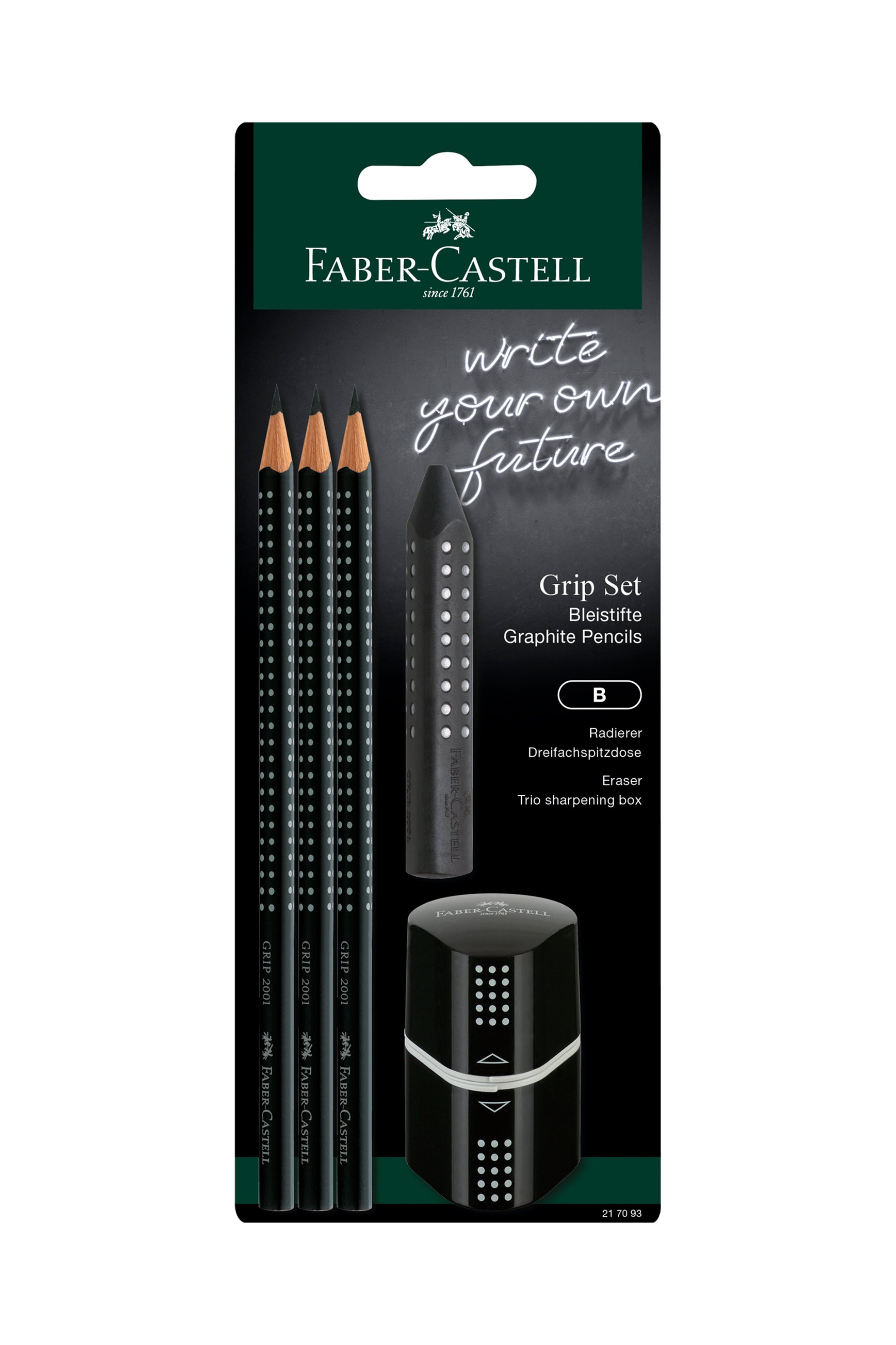 FABER-CASTELL Faber-Castell Σχολικό Σετ Grip Μαύρο - 077217093Π/