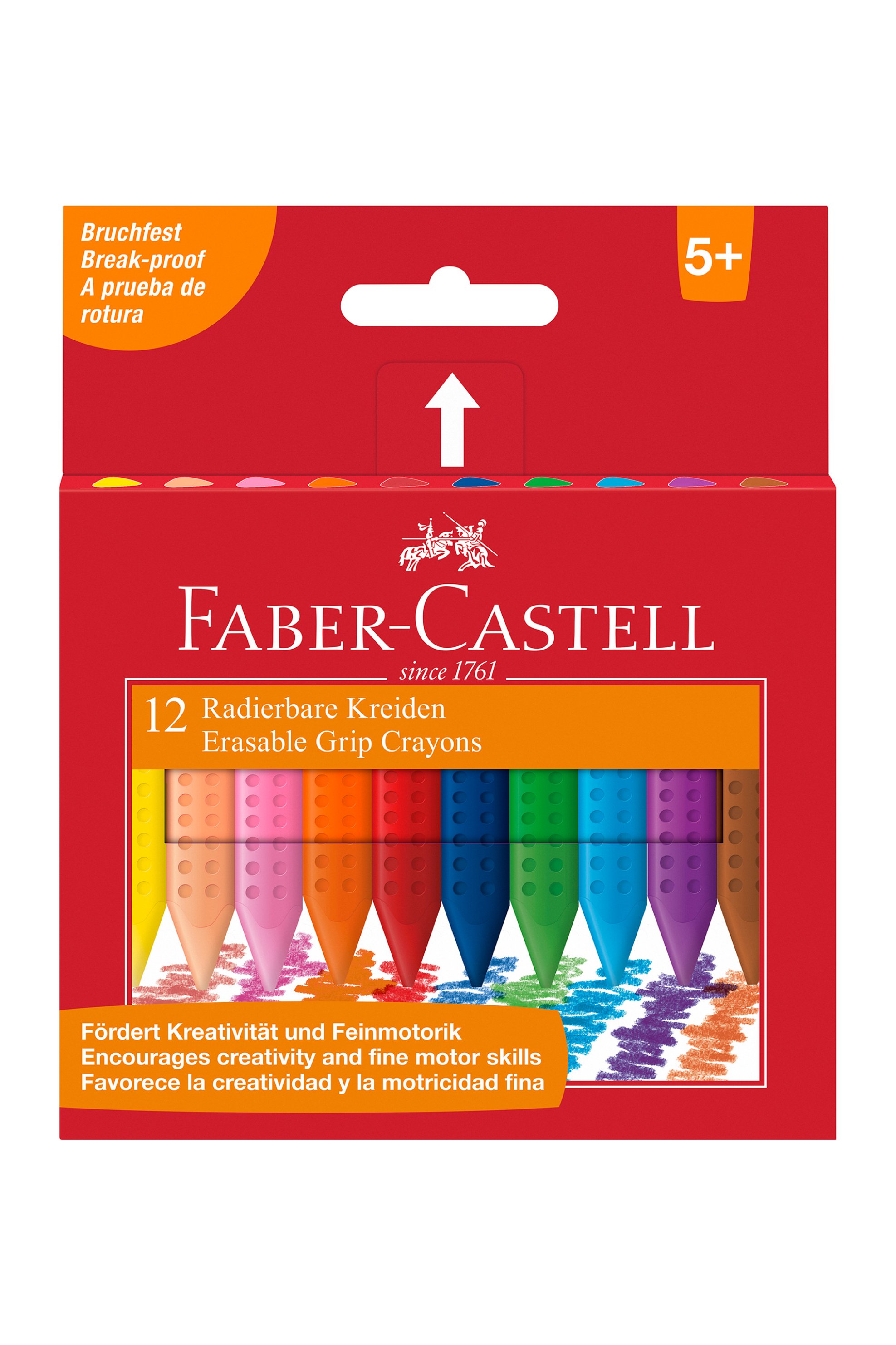 FABER-CASTELL Faber-Castell Κραγιόν Grip Εrasable σετ των 12 - 077122520/