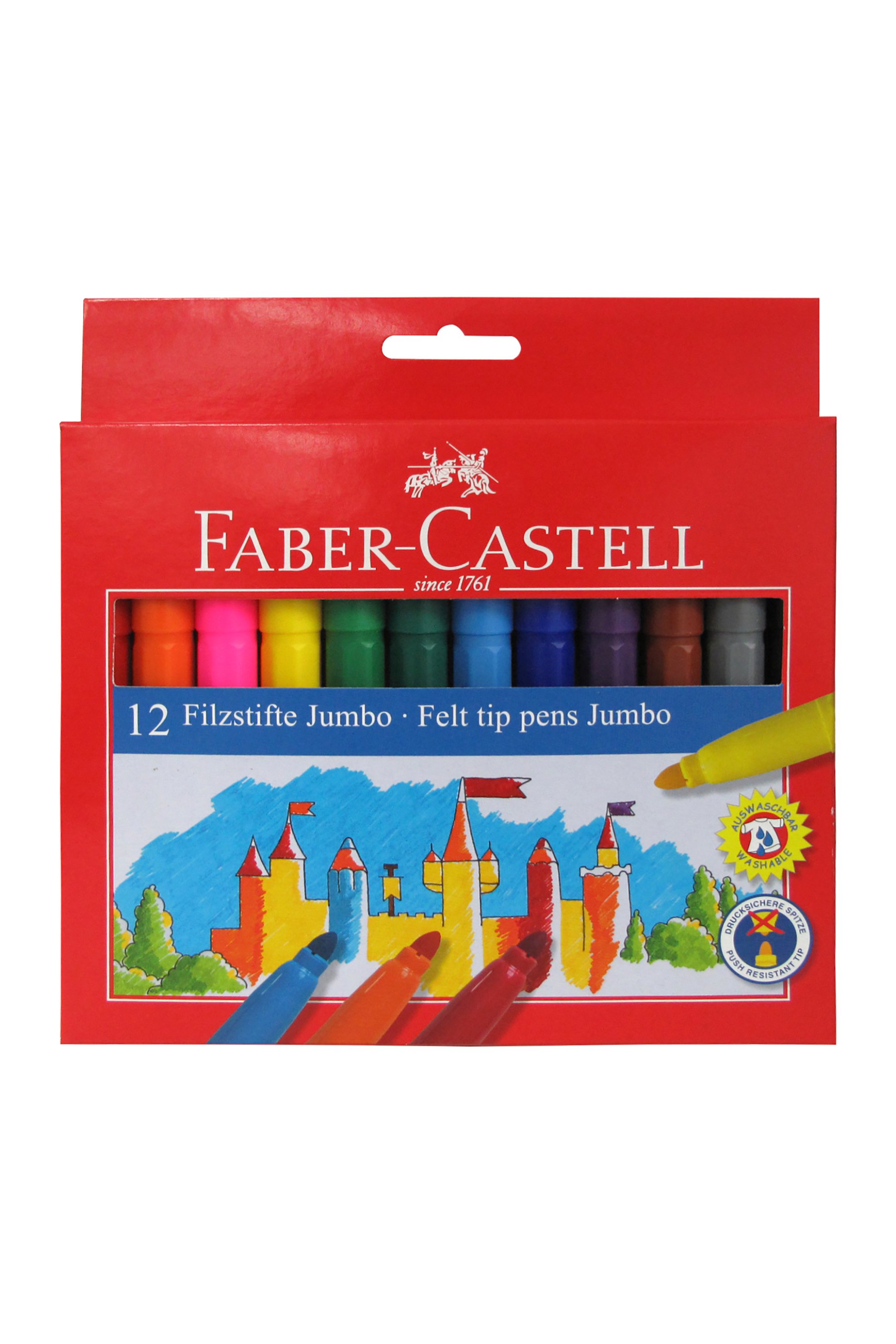 FABER-CASTELL Faber-Castell Μαρκαδόροι Jumbo Σετ των 12 - 077554312/