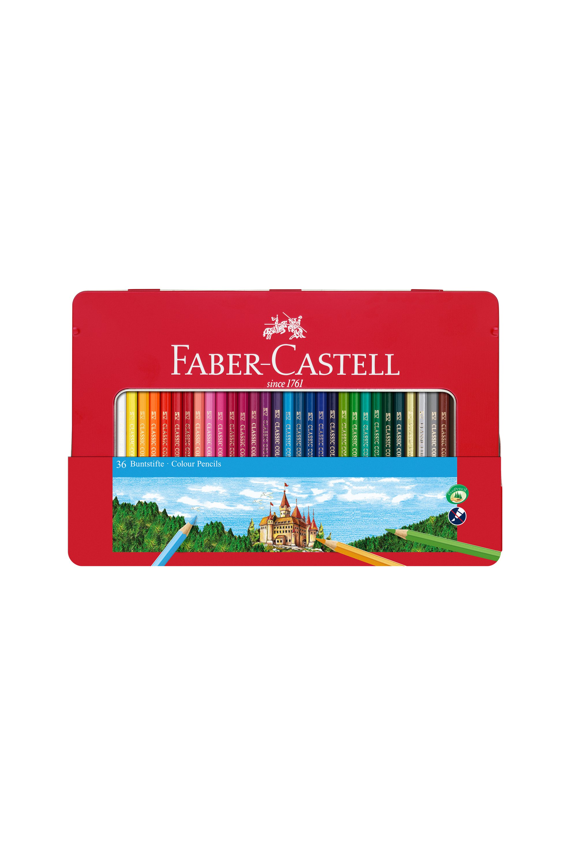 Faber-Castell Μεταλλική Κασετίνα Ξυλομπογιιές Κάστρο Σετ Των 36 τεμαχίων - 077115846/115886/ φωτογραφία