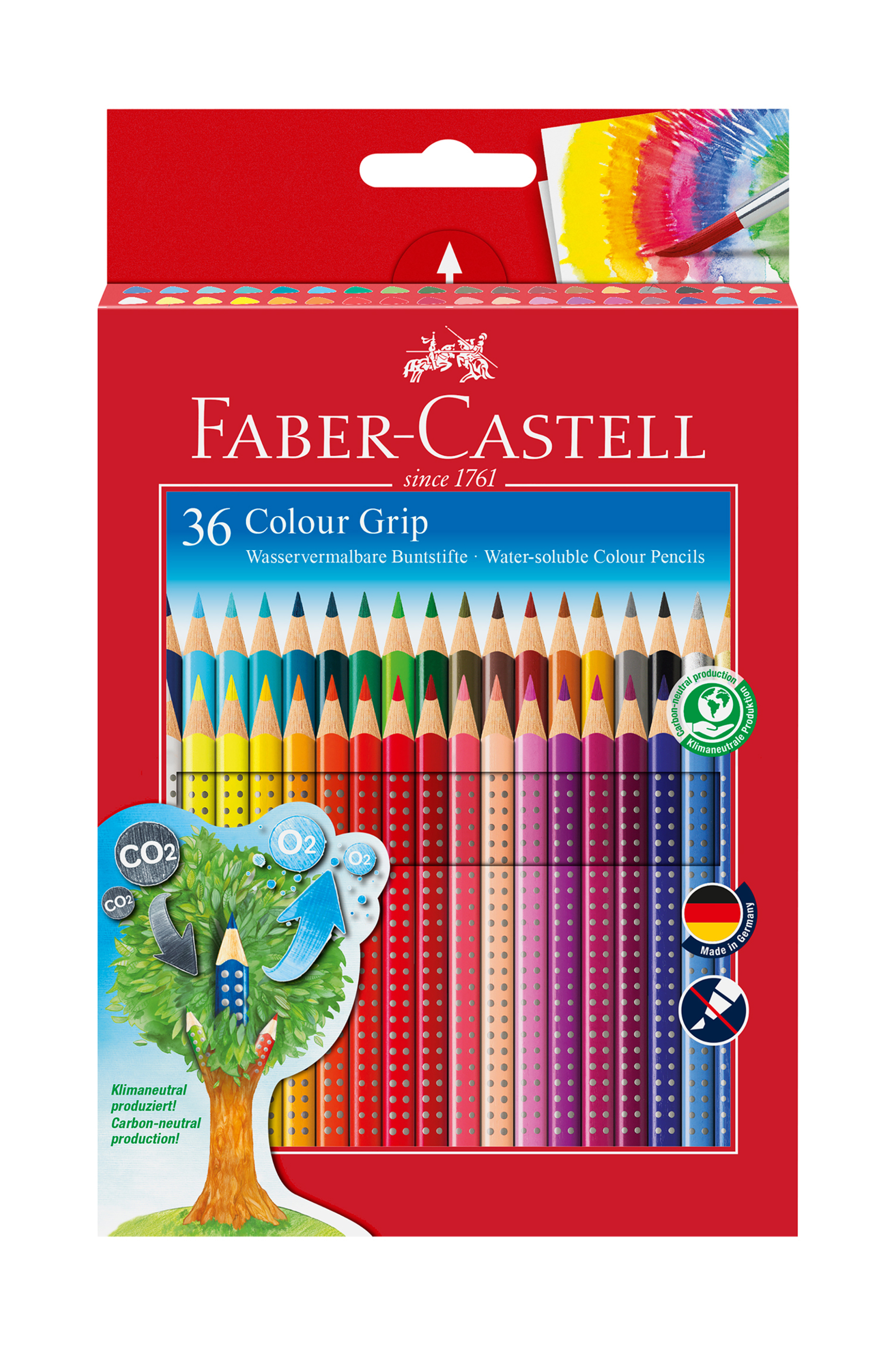 FABER-CASTELL Faber-Castell Ξυλομπογιές Grip Σετ των 36 χρωμάτων - 077112442/