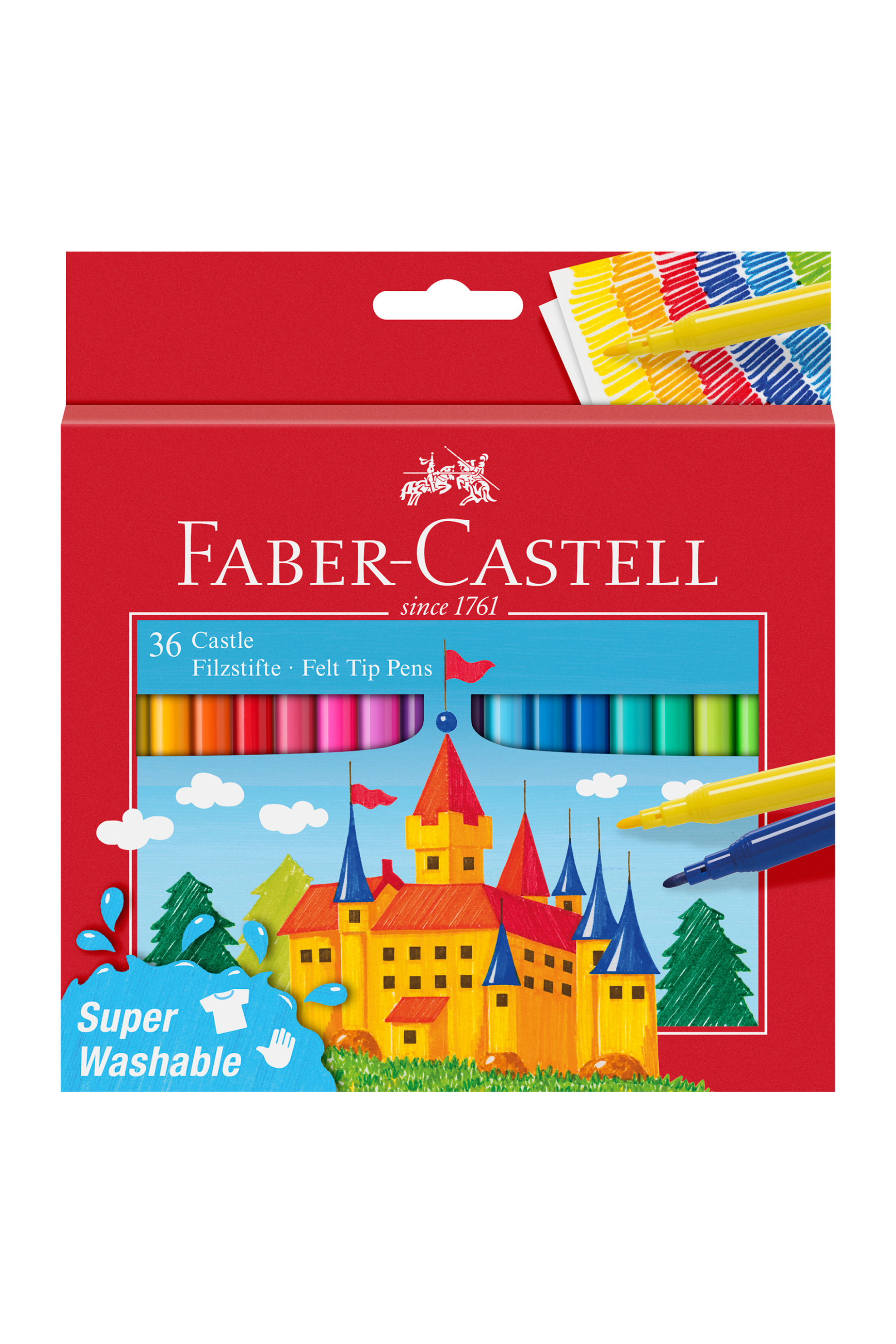 FABER-CASTELL Faber-Castell Μαρκαδόροι Σετ των 36 Super Washable - 077554203