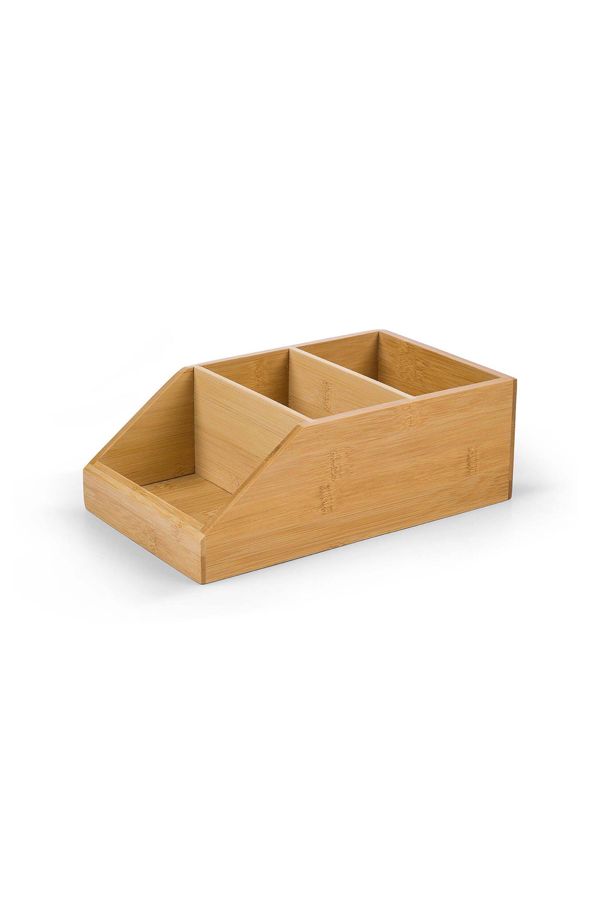 COINCASA Coincasa κουτί οργάνωσης από ξύλο bamboo 25,4 x 15,2 x 8,9 cm - 007357079 Καφέ Ανοιχτό