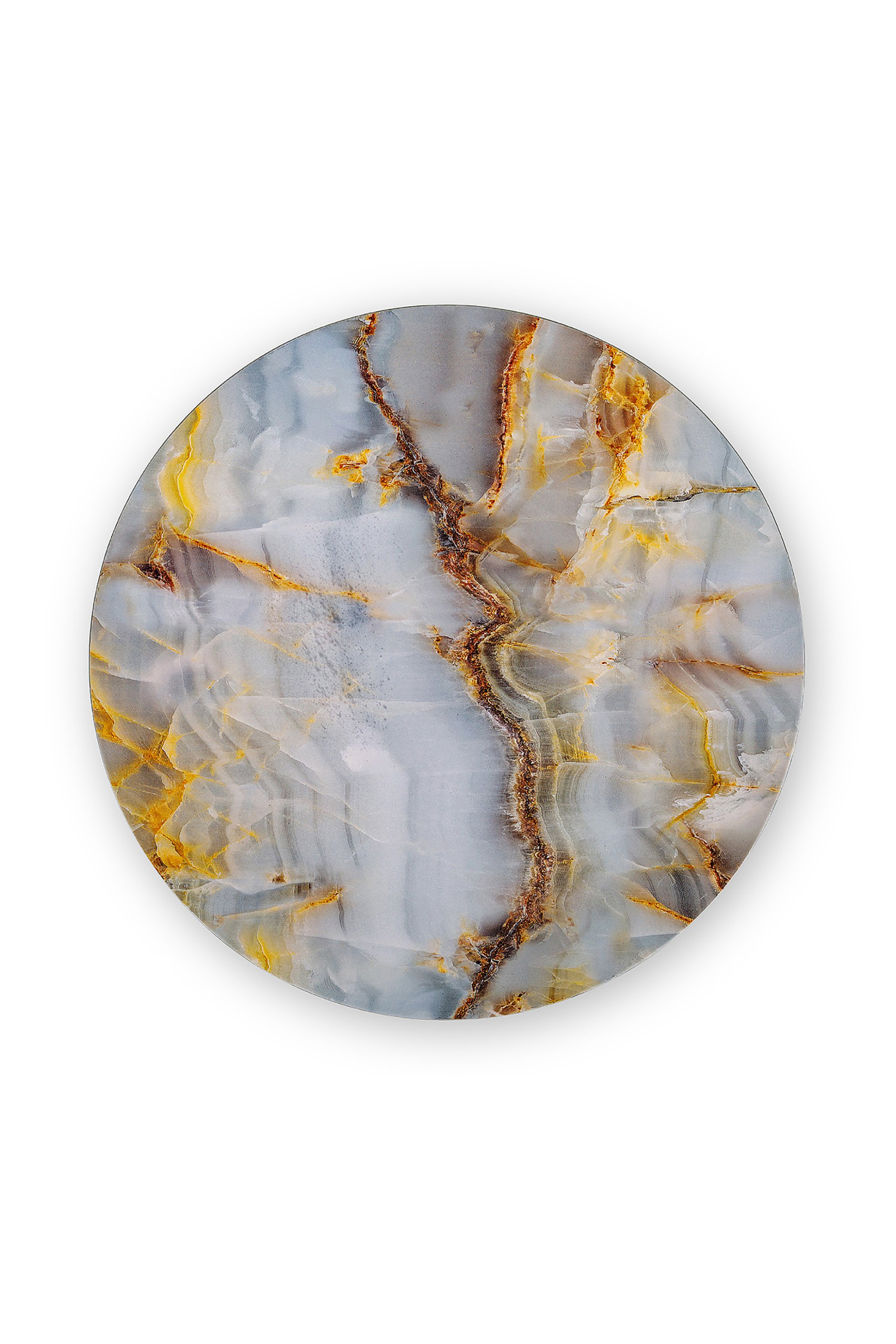 COINCASA Coincasa πλαστική πιατέλα σερβιρίσματος με marble effect 33 cm - 007240506 Γκρι