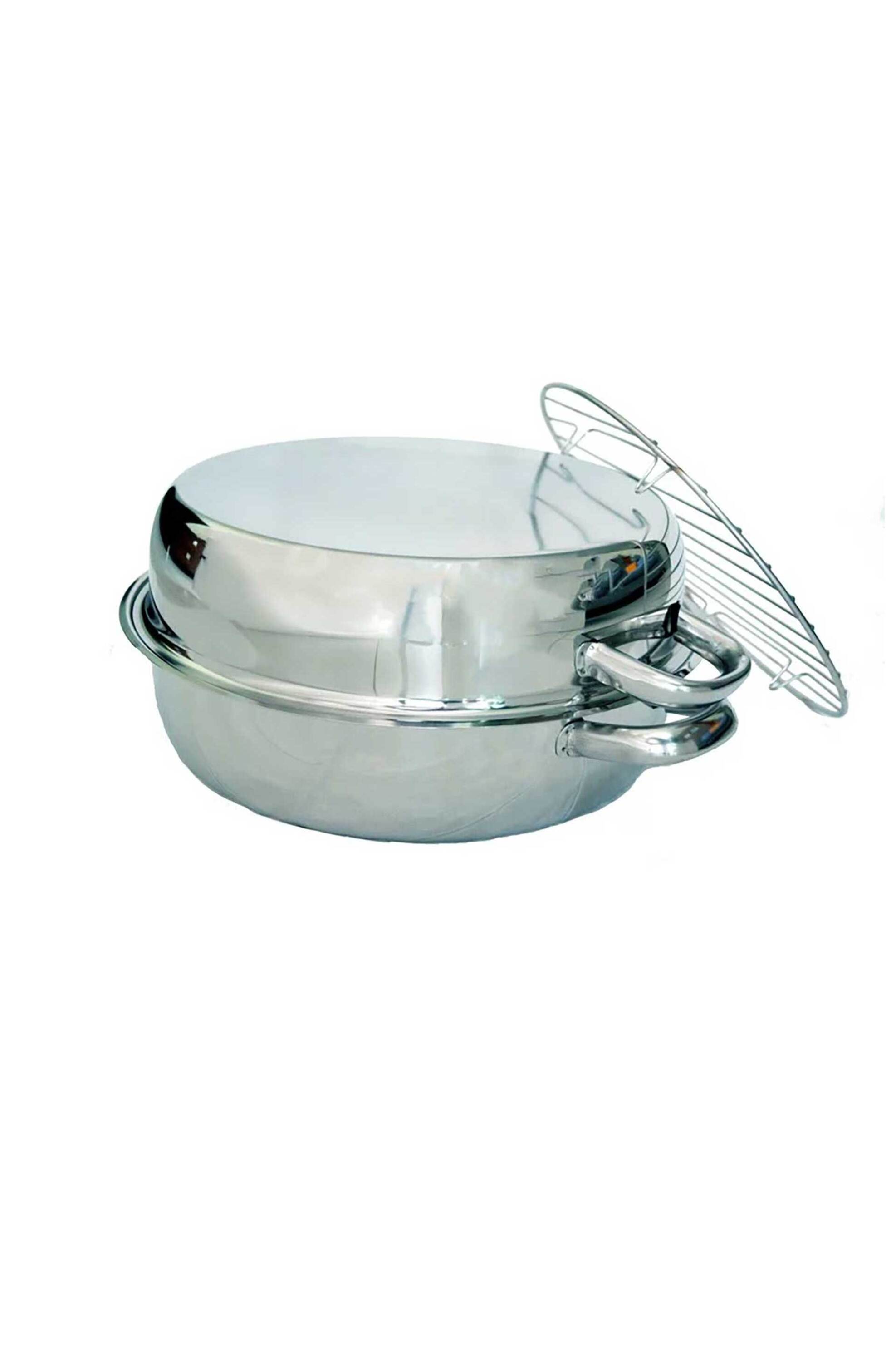 COOK SHOP Cook-Shop ανοξείδωτη γάστρα στρογγυλή με σχάρα 30 cm - 87.A130