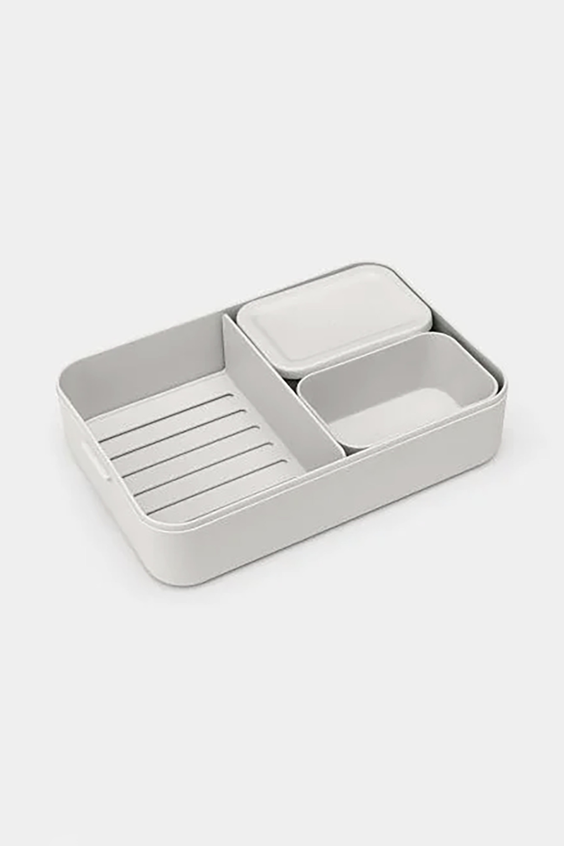 Brabantia δοχείο φαγητού με χωρίσματα "Bento Make & Take" 2Lt - Large - 25,5 x 16,7 x 6,2 cm κρεμ - 081.2035/03 φωτογραφία