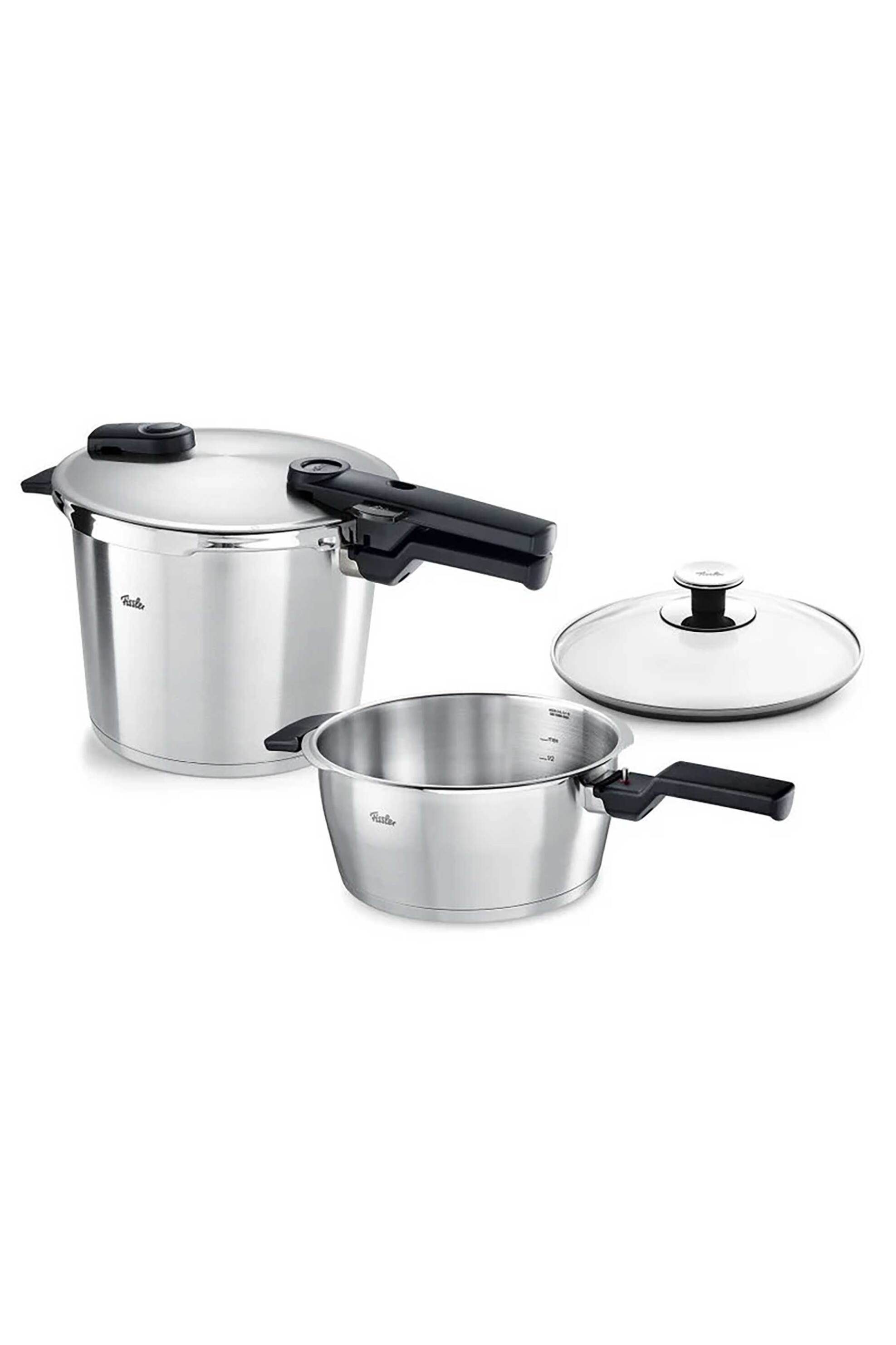 FISSLER Fissler Vitaquick® Premium σετ quattro χύτρα ταχύτητας 6 Lt & τηγάνι 3,5 Lt 22 cm - Ανοξείδωτα 18/10 - 602-410-13-080/0