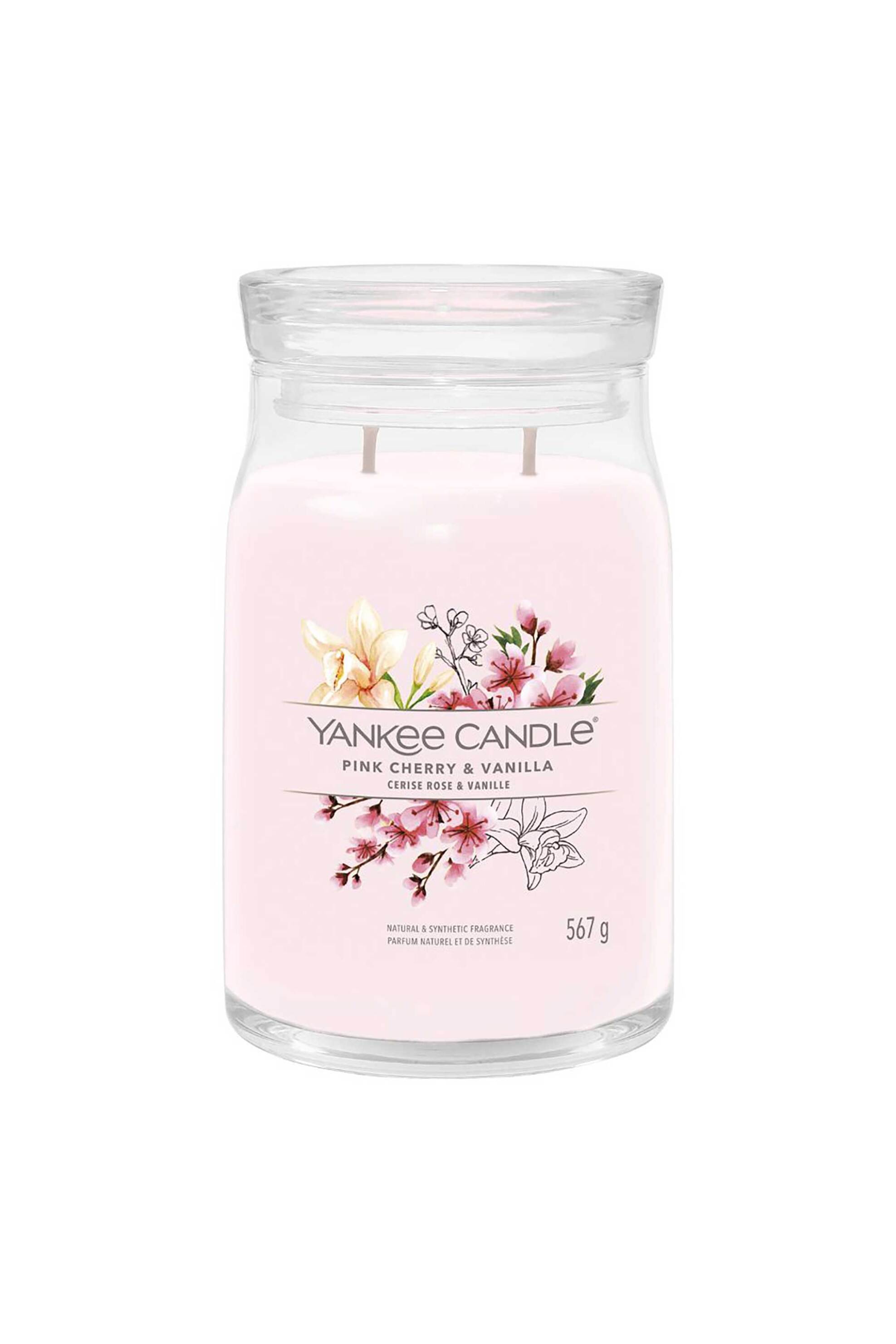 YANKEE CANDLE Yankee Candle αρωματικό κερί σε γυάλινο δοχείο large "Signature Pink cherry & vanilla" - 1629986E