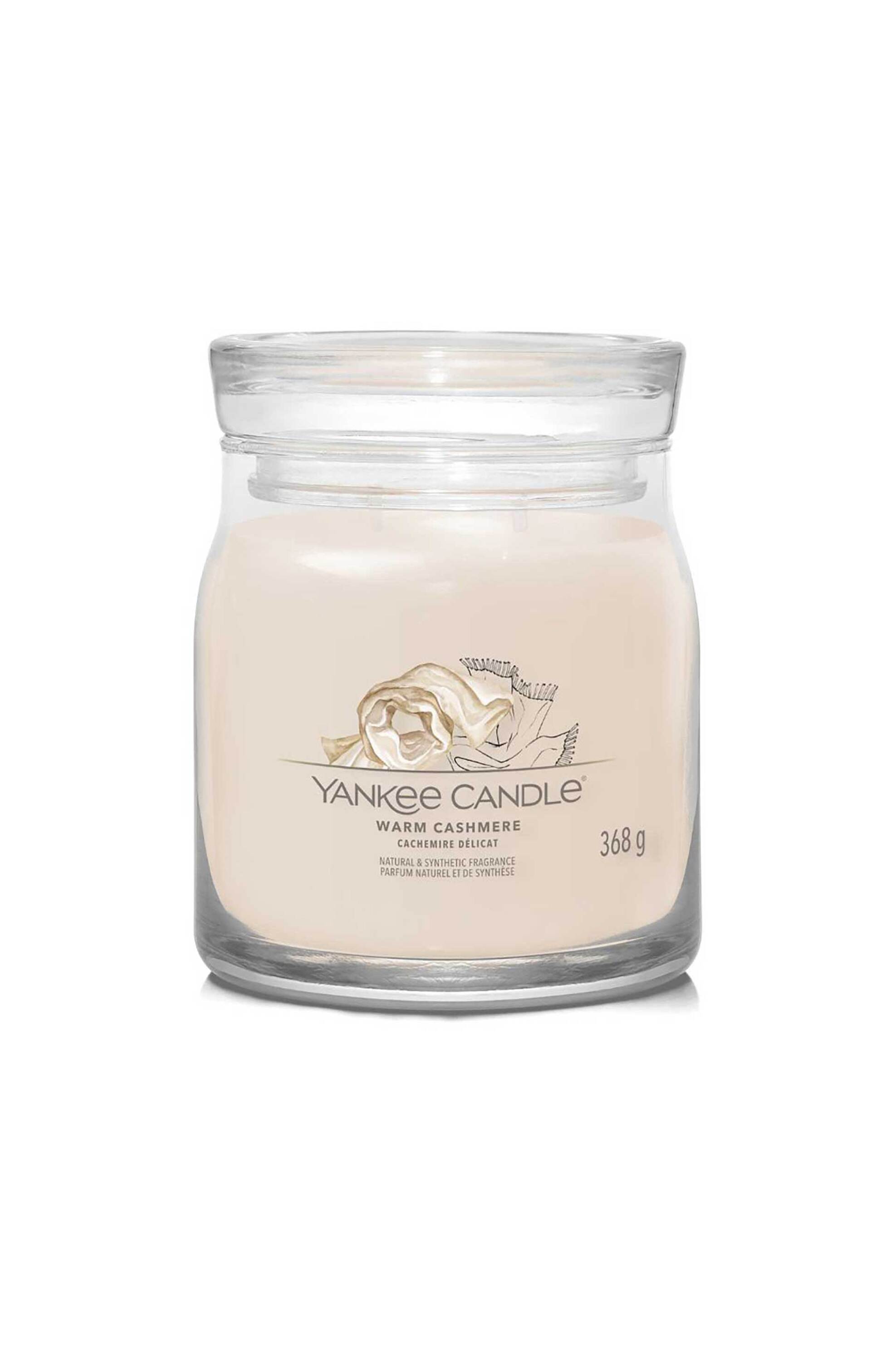 YANKEE CANDLE Yankee Candle αρωματικό κερί signature σε γυάλινο δοχείο medium "Warm cashmere" - 1701390E