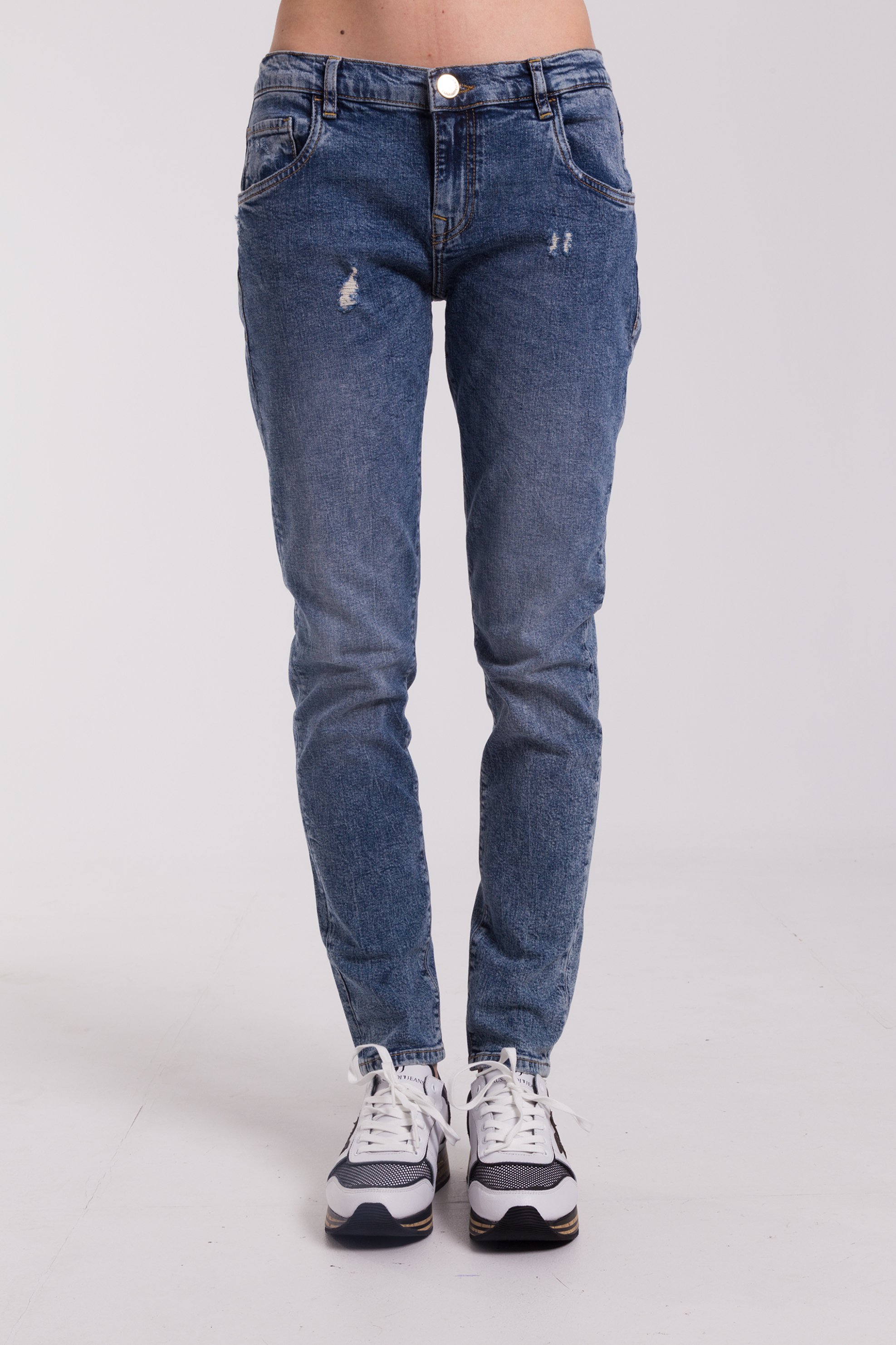 Γυναικείο boyfriend τζην παντελόνι Trussardi Jeans - 56J00010-1T000843 Μπλε φωτογραφία