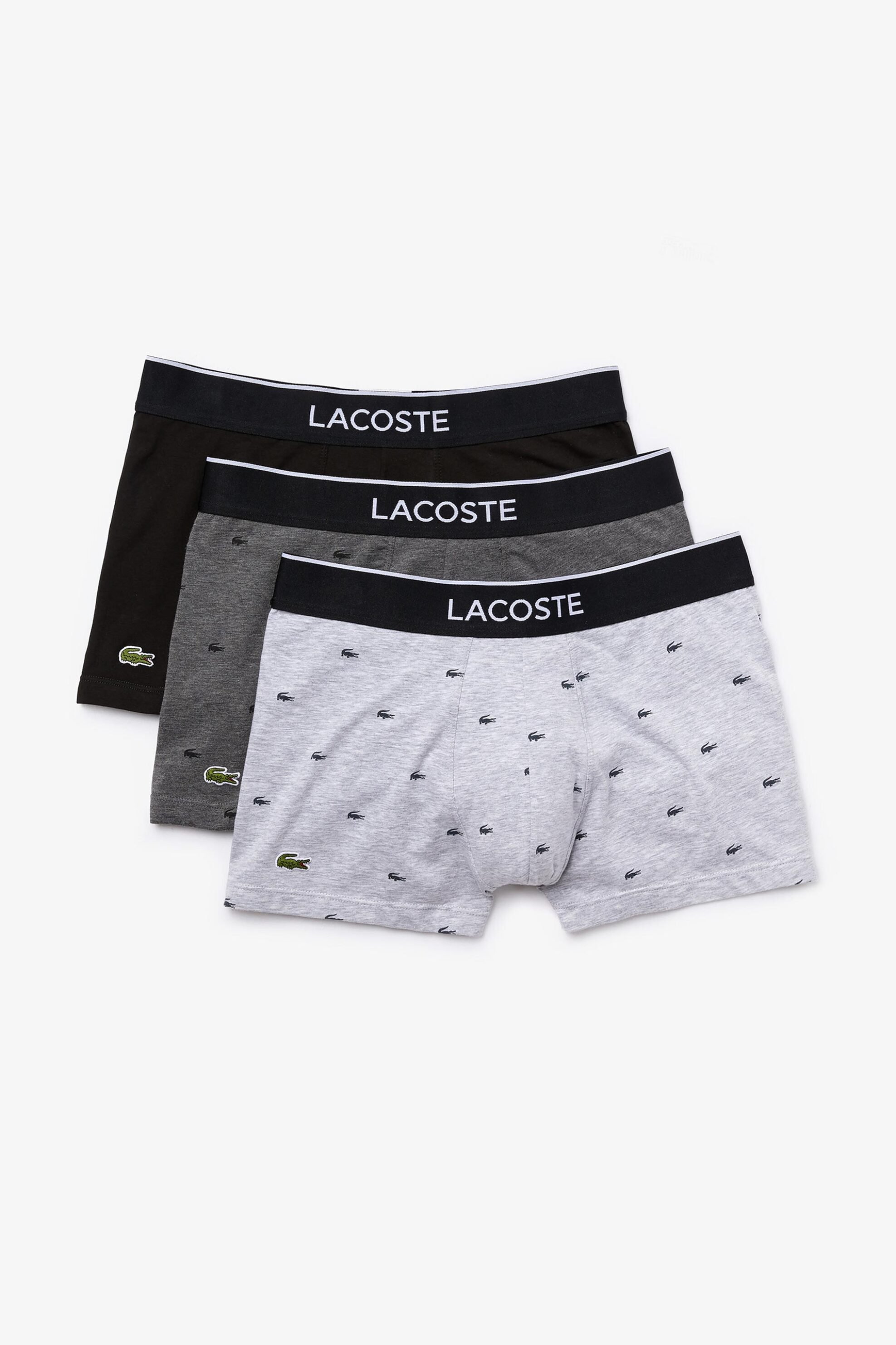 Lacoste ανδρικό σετ μποξεράκια με μικροσχέδιο (3 τεμάχια) - 5H3411 Γκρι φωτογραφία