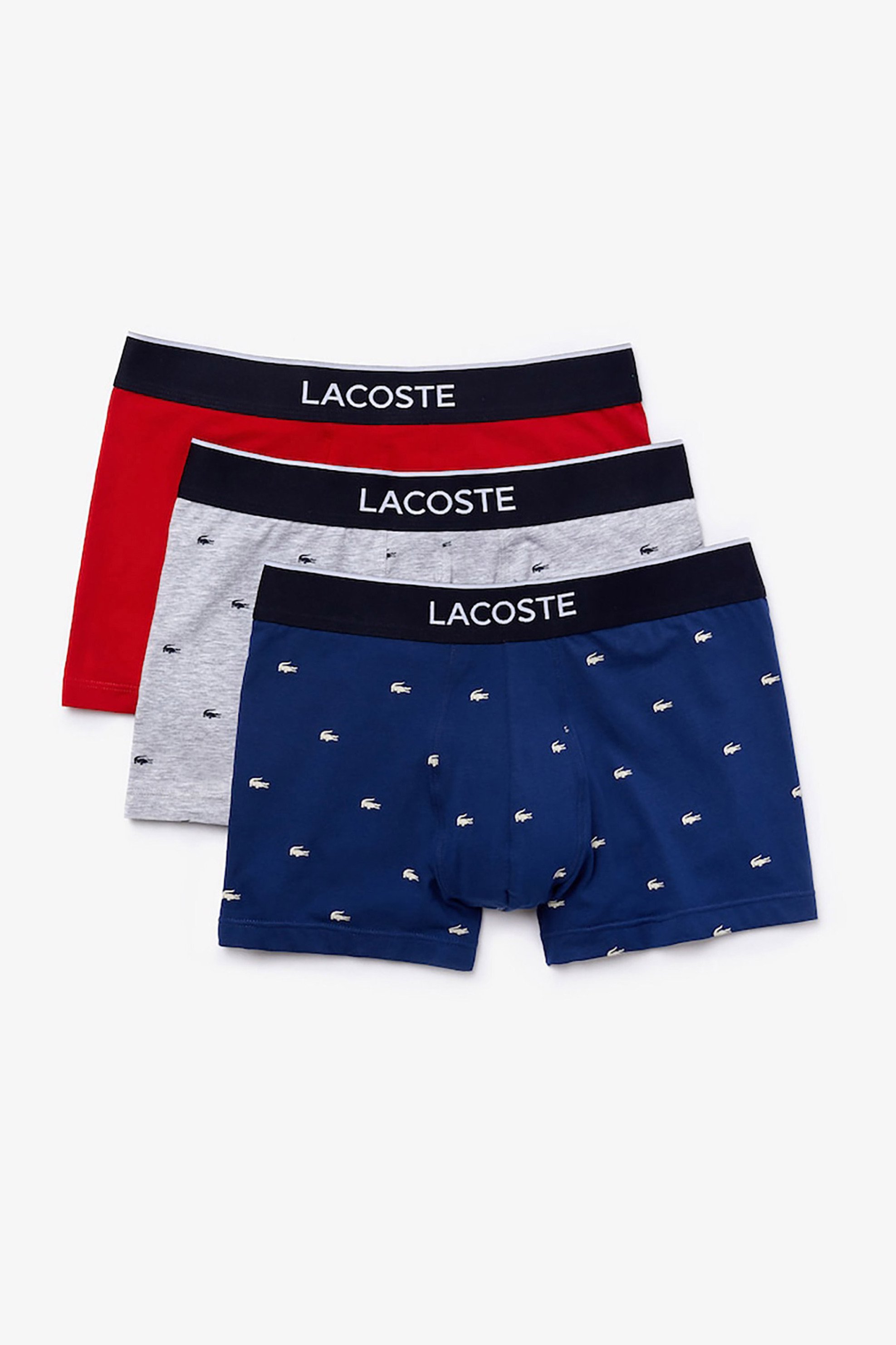 Lacoste ανδρικό σετ μποξεράκια με μικροσχέδιο (3 τεμάχια) - 5H3411 Μπλε Ραφ φωτογραφία