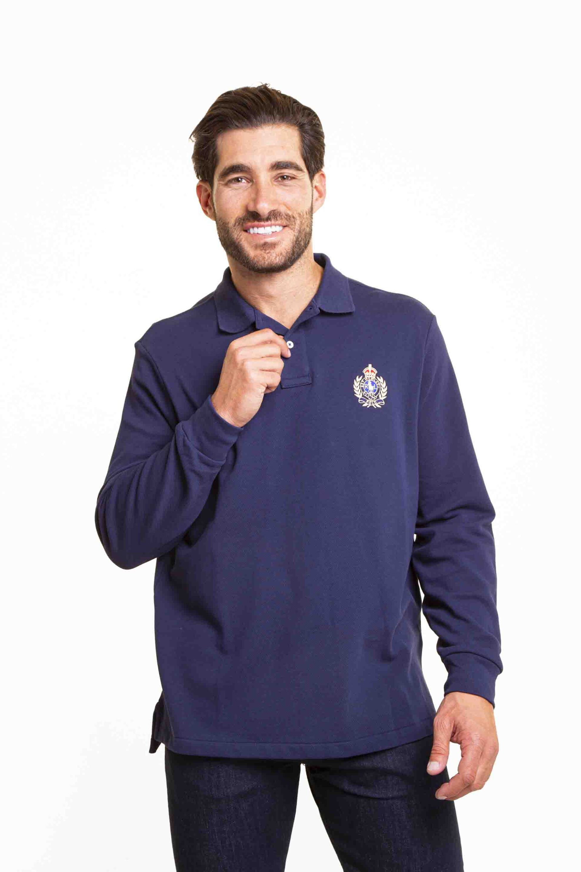 POLO RALPH LAUREN Polo Ralph Lauren ανδρική πόλο μπλούζα με κεντημένο λογότυπο - 710917797001 Μπλε Σκούρο