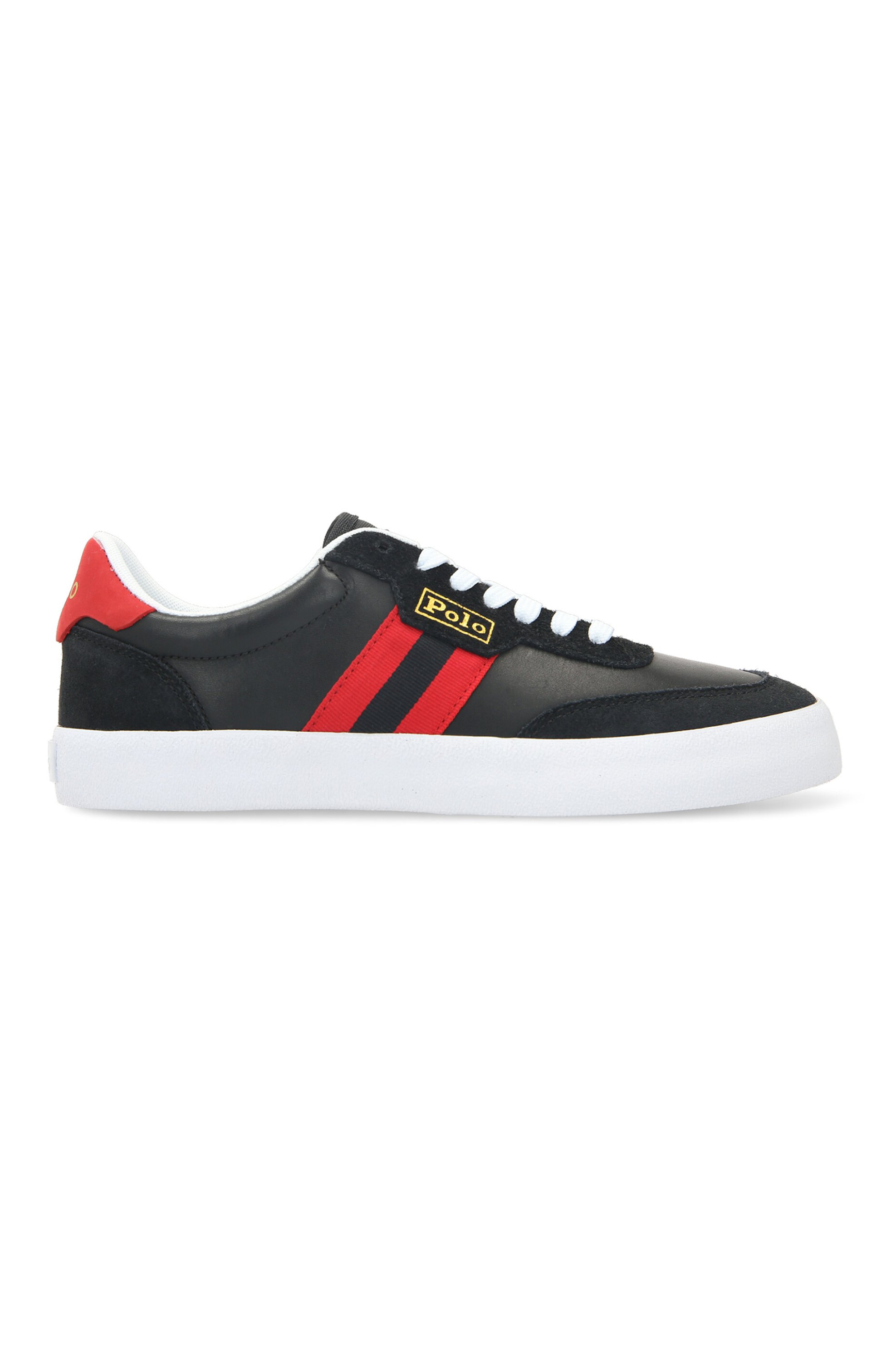 POLO RALPH LAUREN Polo Ralph Lauren ανδρικά δερμάτινα sneakers με κορδόνια και suede λεπτομέρειες "Court" - 816829882001 Μαύρο