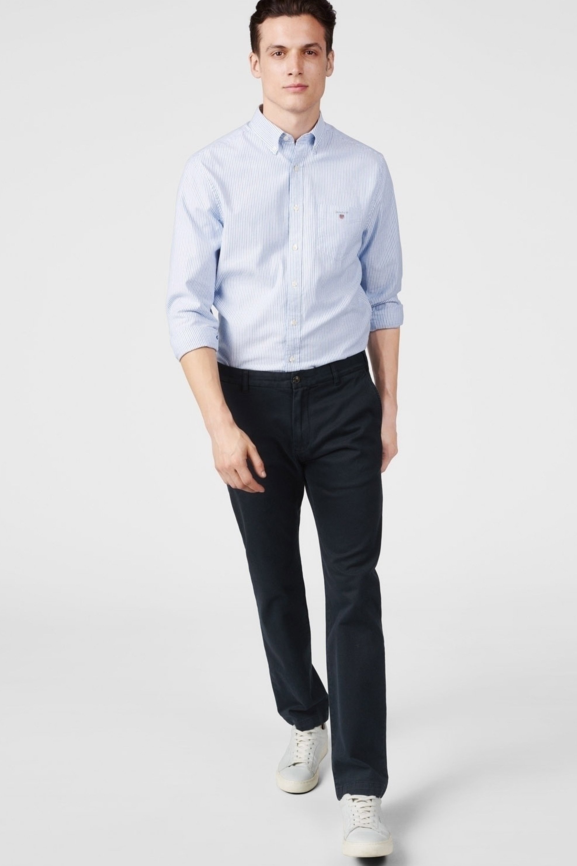 GANT Gant ανδρικό chino παντελόνι Regular Fit (34L) - 1503950 Μπλε Σκούρο