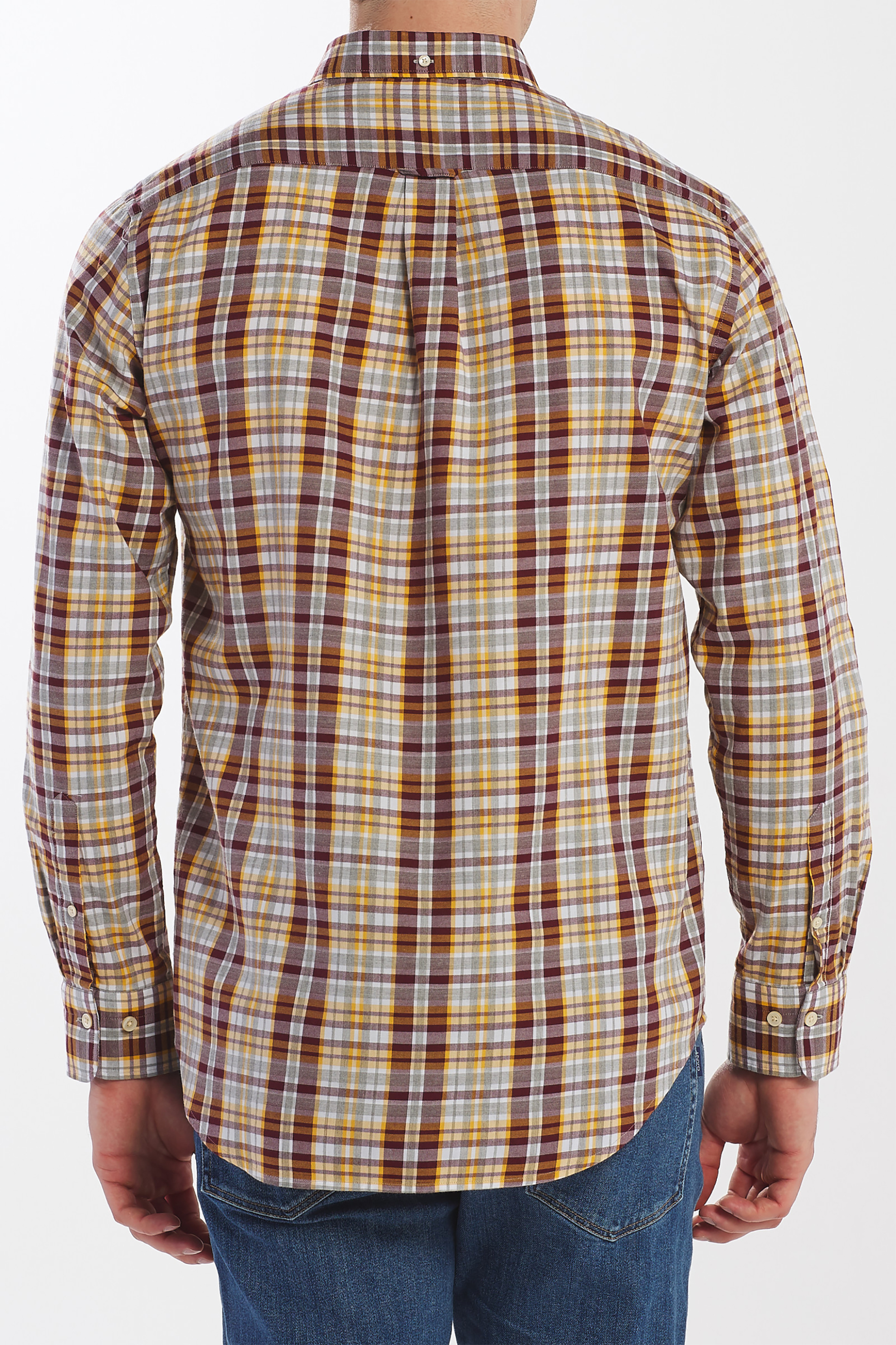 Gant ανδρικό καρό πουκάμισο Regular Winter Twill Melange Plaid - 3011430 Καφέ φωτογραφία