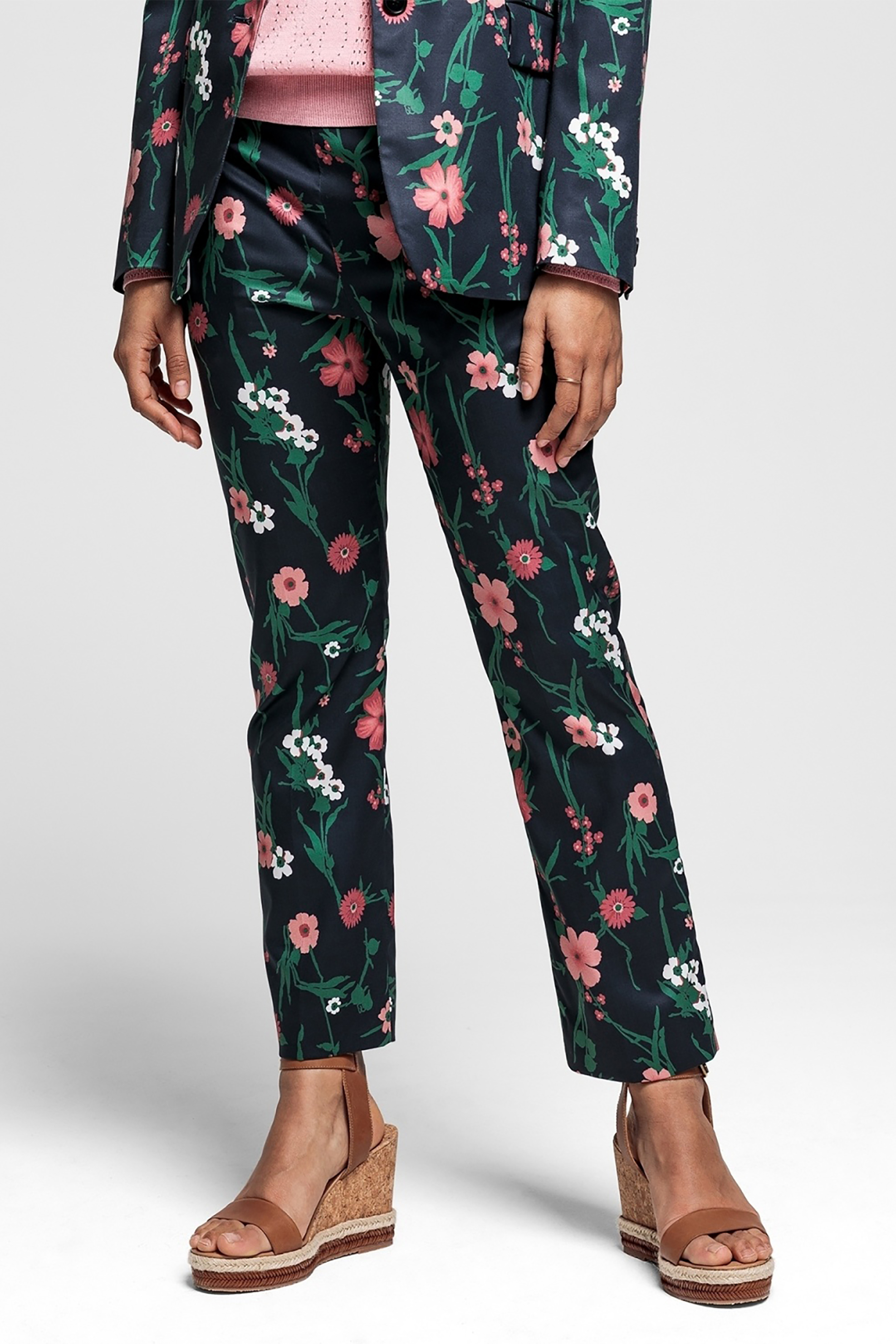 GANT Gant γυναικείο παντελόνι cigarette floral - 4150093 Μπλε Σκούρο 2025