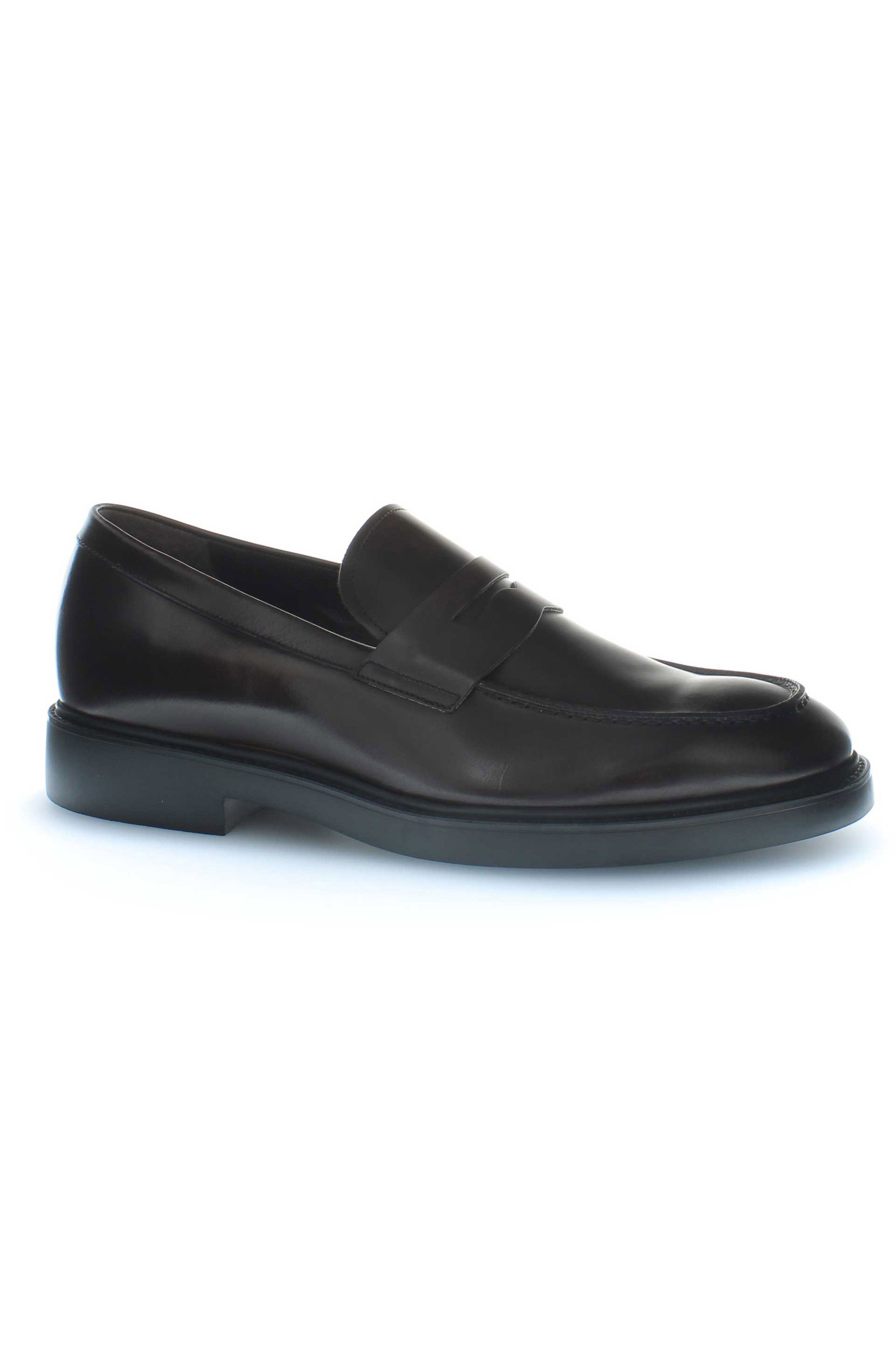 La Martina ανδρικά loafers δερμάτινα - LFM232061-3130 Καφέ φωτογραφία