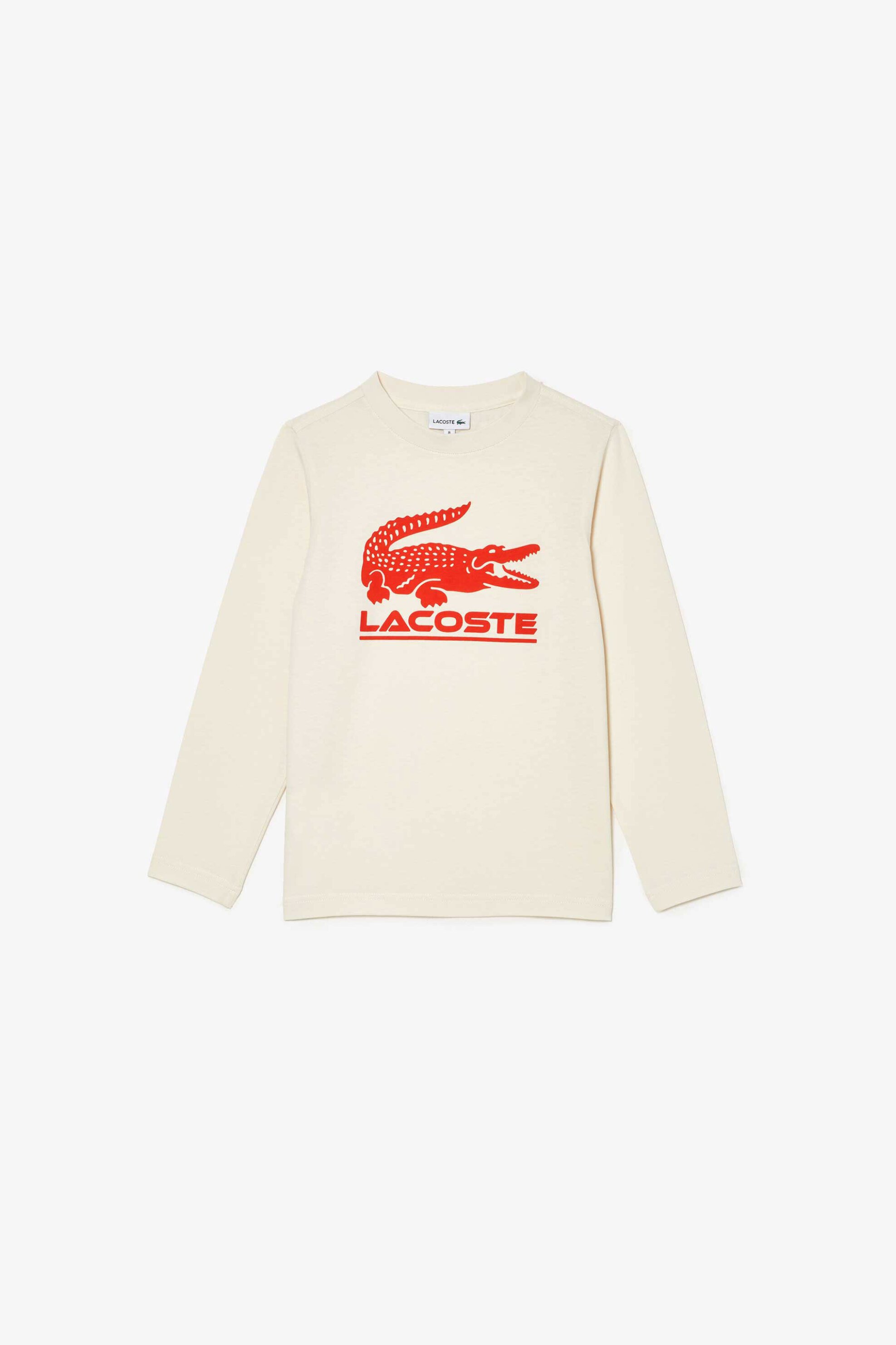 LACOSTE Lacoste παιδική μακρυμάνικη μπλούζα με logo print - TJ1216 Λευκό