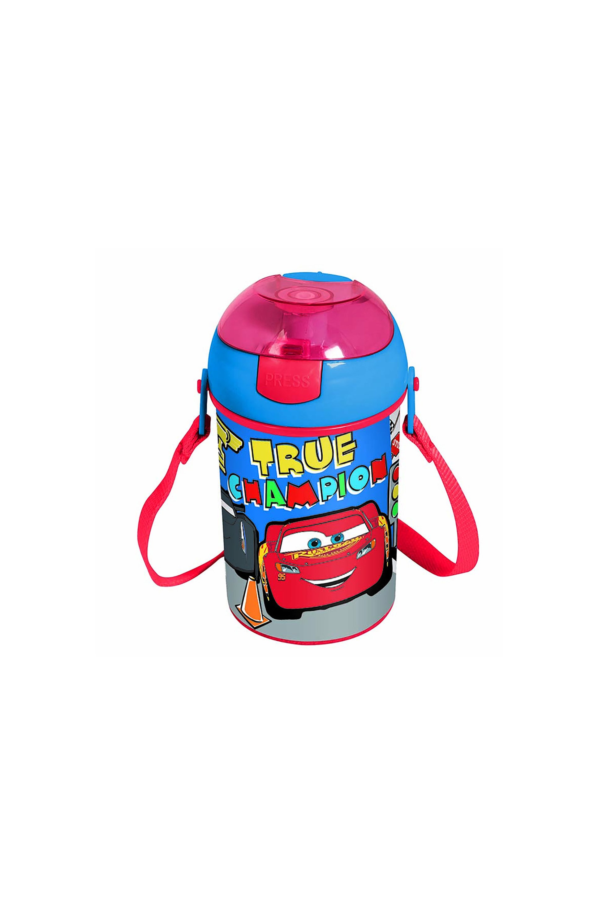 ALOUETTE Alouette παιδικό παγούρι με καλαμάκι και all-over graphic print "Disney Cars" - 00028533P Κόκκινο