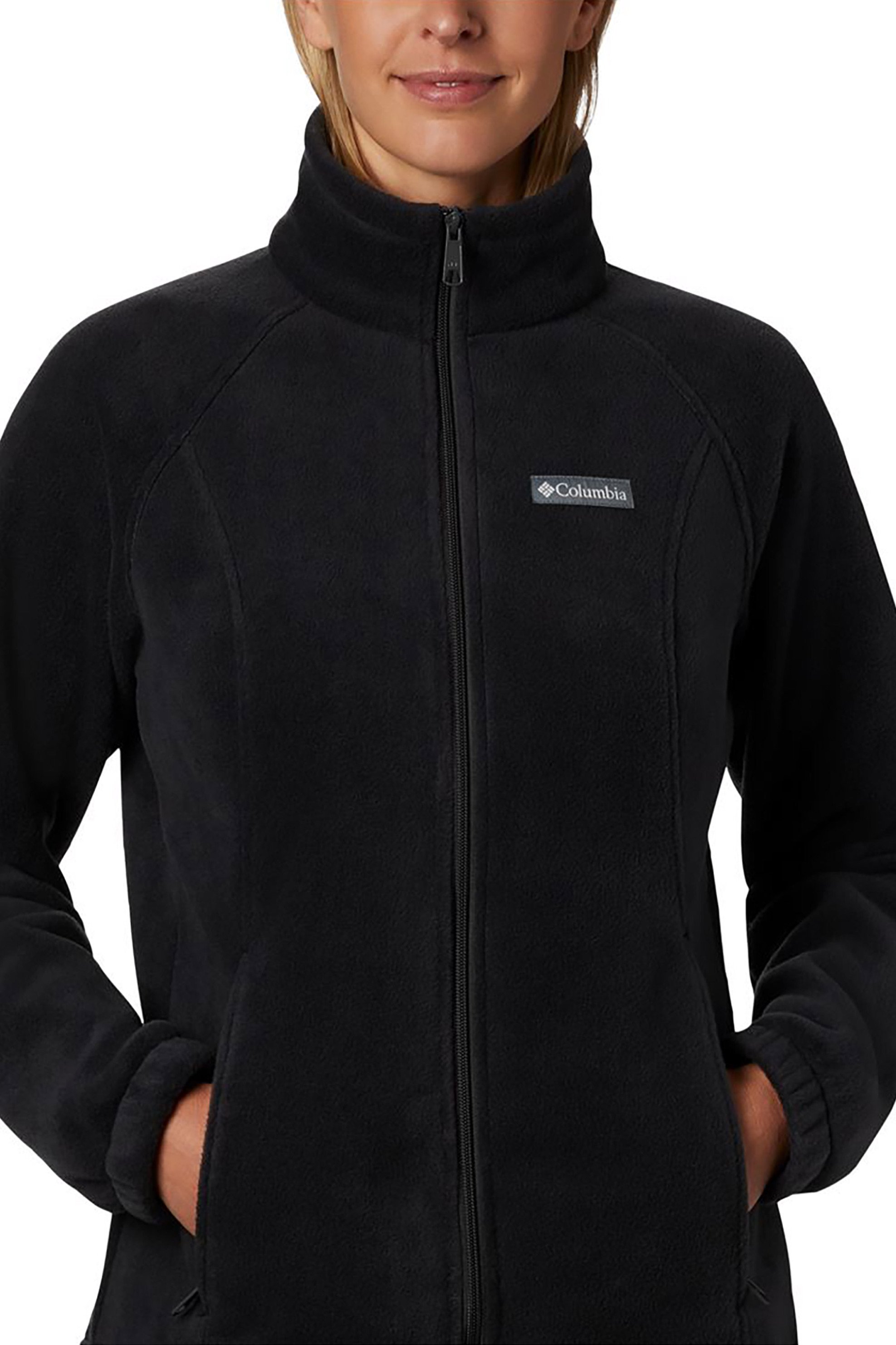  Columbia γυναικεία ζακέτα fleece με ψηλό λαιμό και λογότυπο 