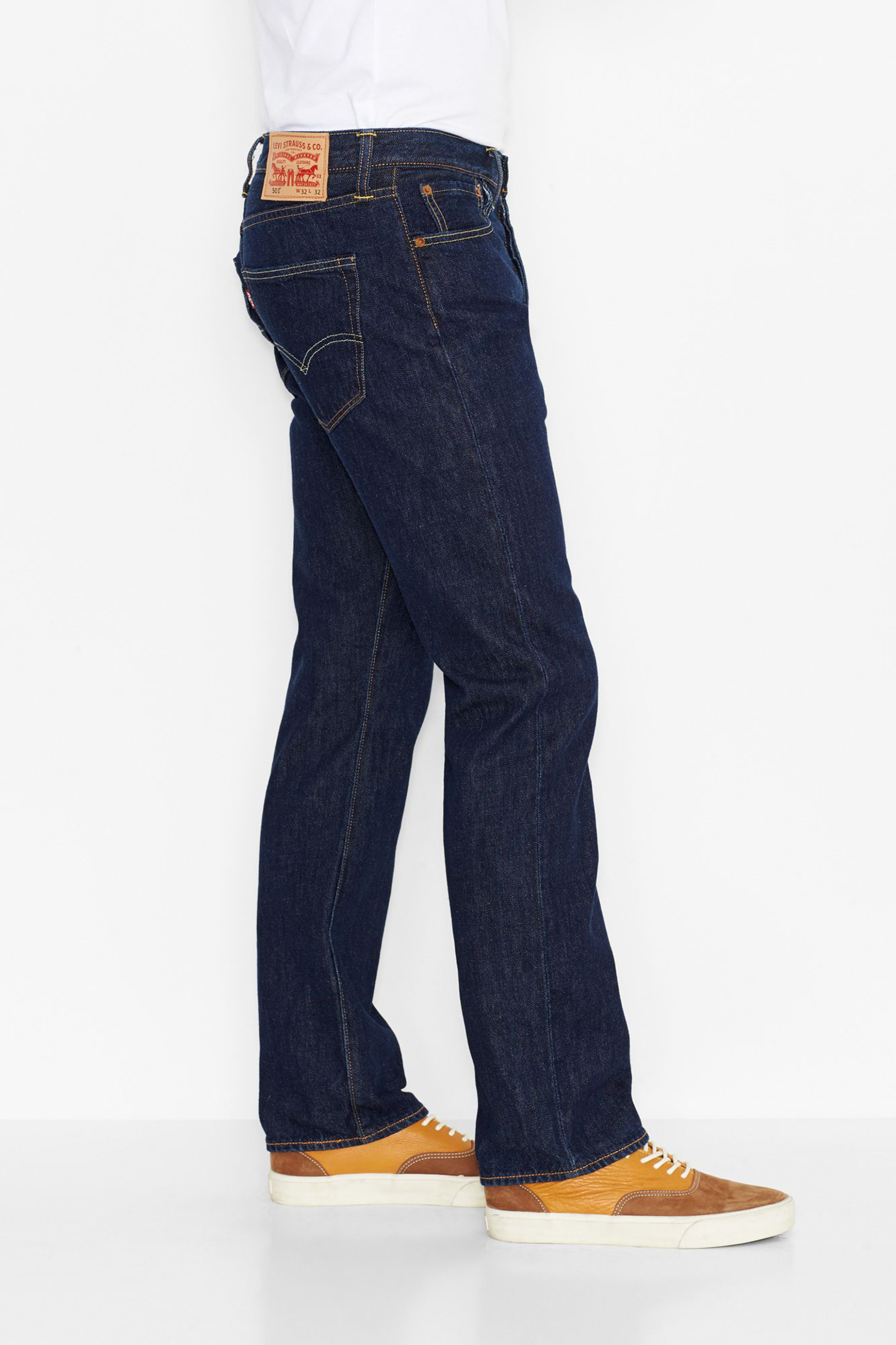 Levi's® ανδρικό τζην παντελόνι 501® Original Fit (34L) - 0050101-01-34 Μπλε Σκούρο φωτογραφία