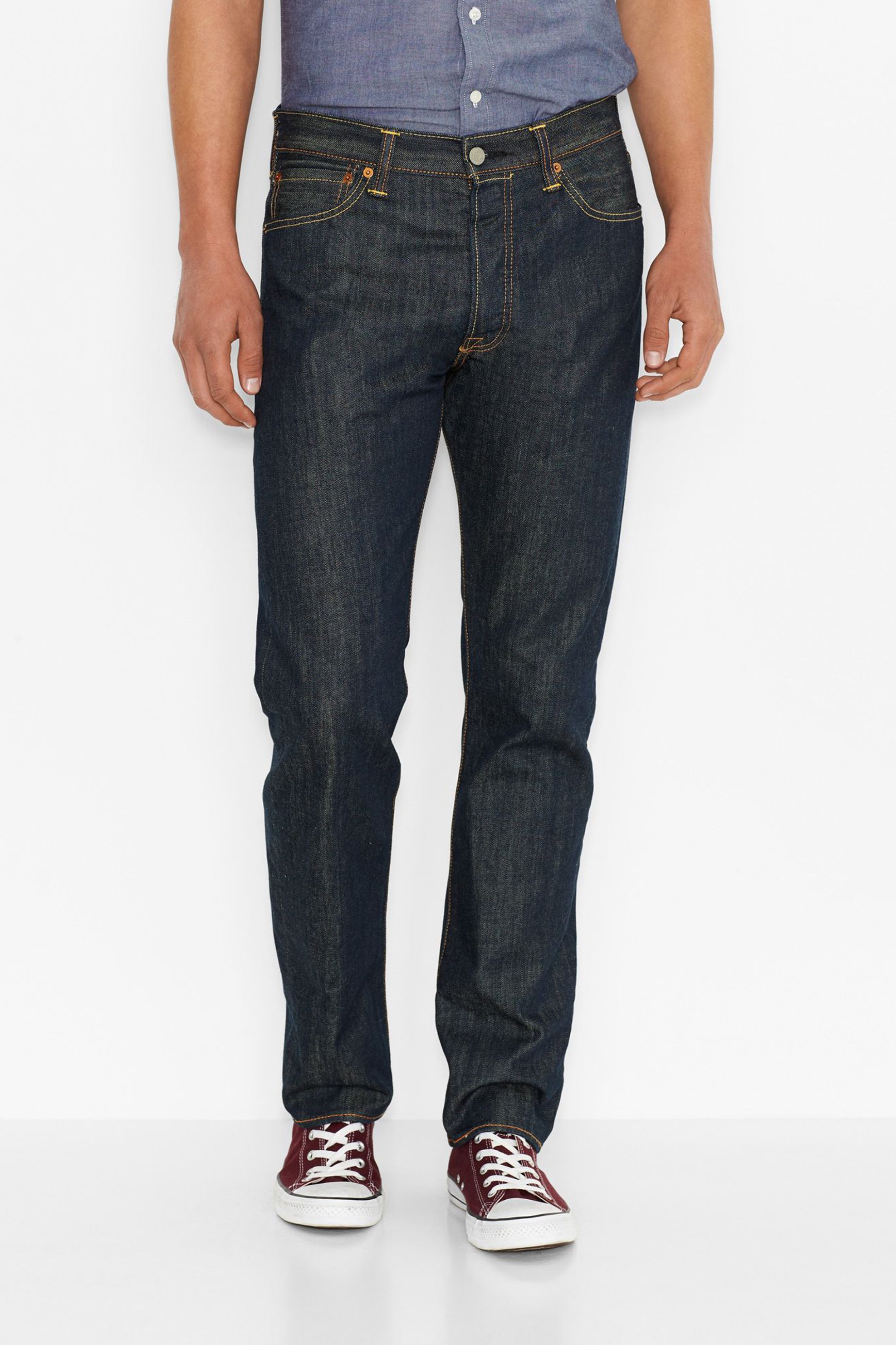 LEVI'S Levi's® ανδρικό τζην παντελόνι 501® Original Fit (32L) - 0050101-62-32 Μπλε Σκούρο