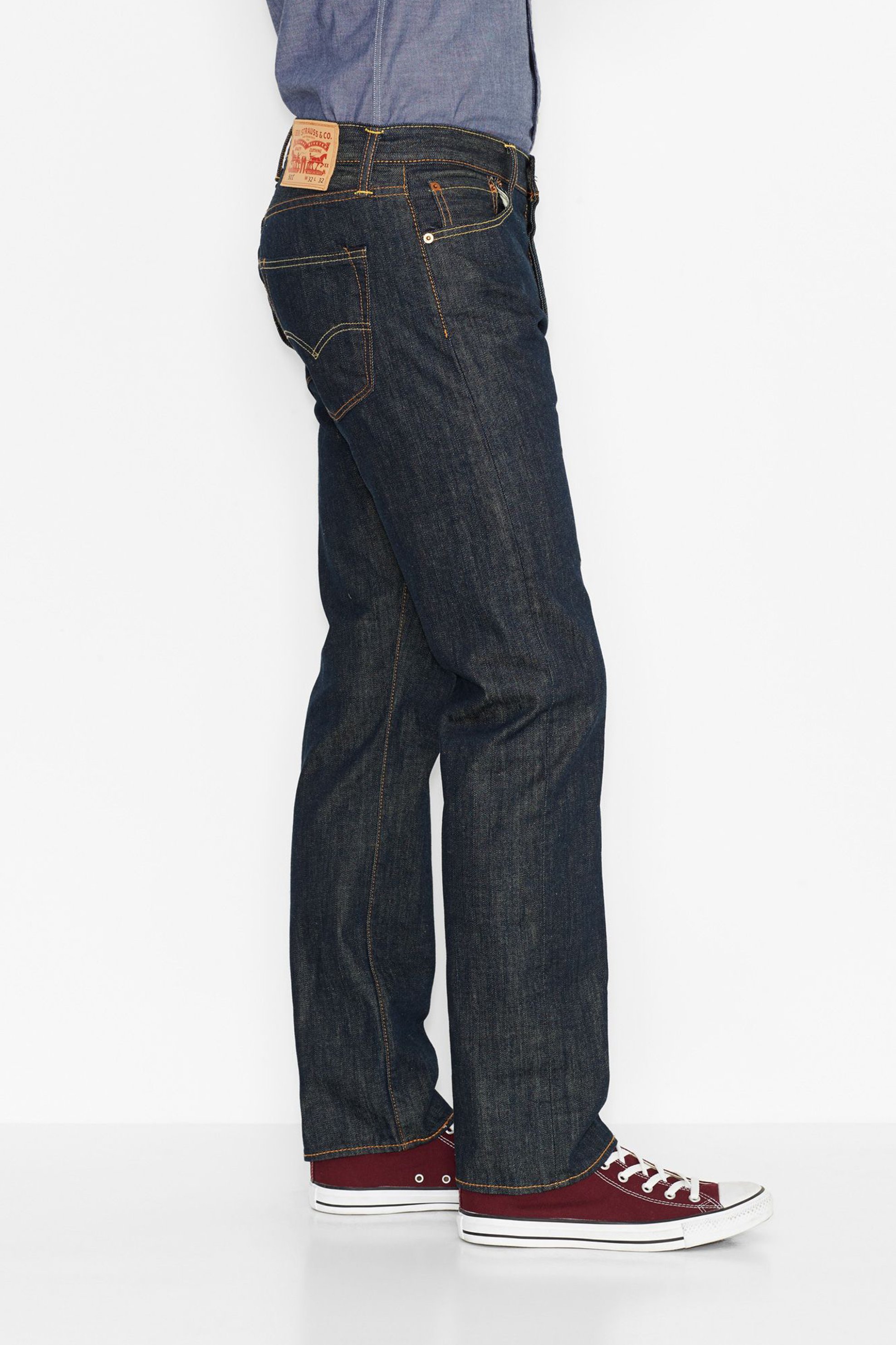 Levi's® ανδρικό τζην παντελόνι 501® Original Fit (32L) - 0050101-62-32 Μπλε Σκούρο φωτογραφία