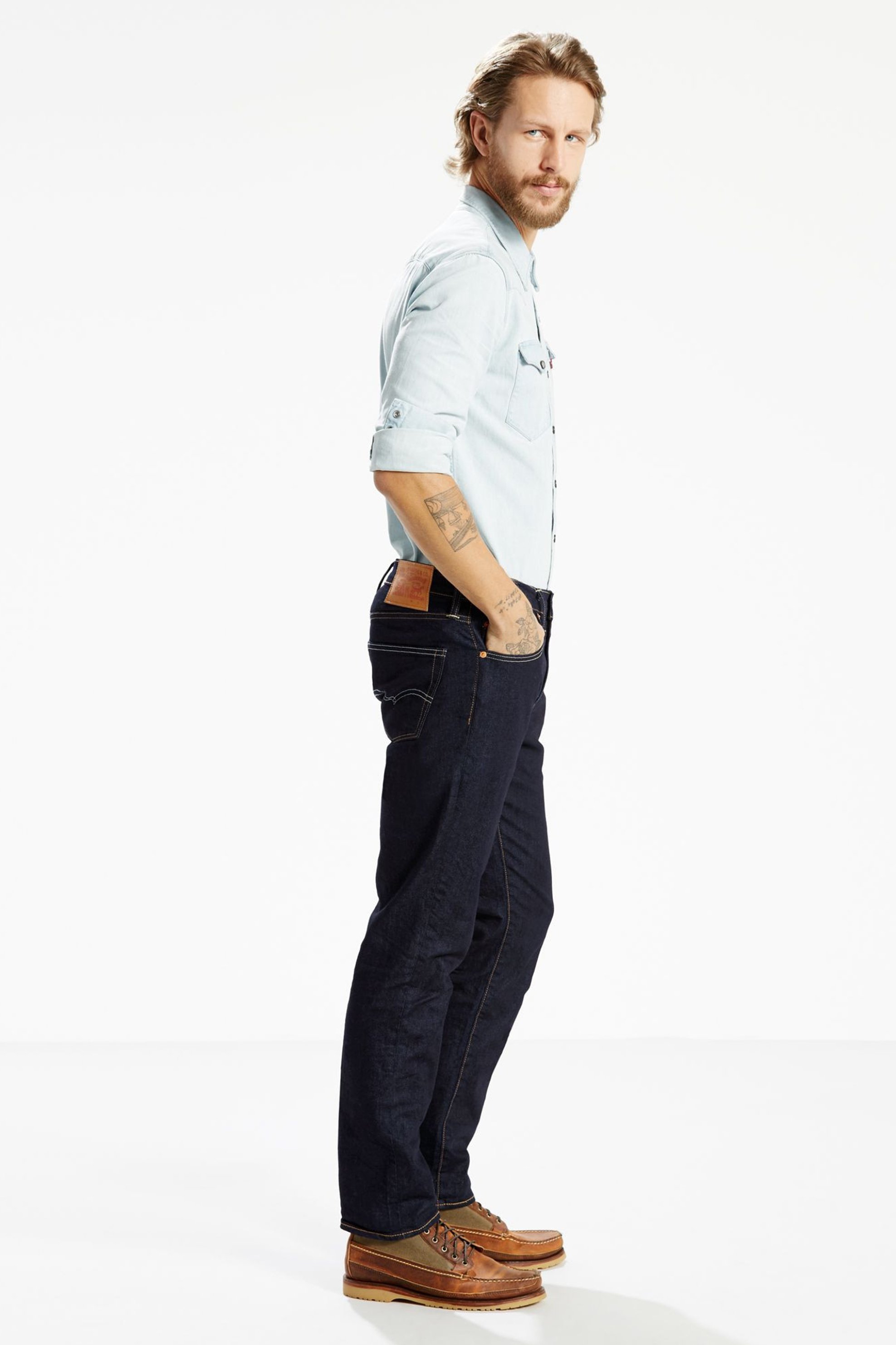 LEVI'S Levi's® ανδρικό τζην παντελόνι 511™ Slim Fit (32L) - 0451117-86-32 Μπλε Σκούρο