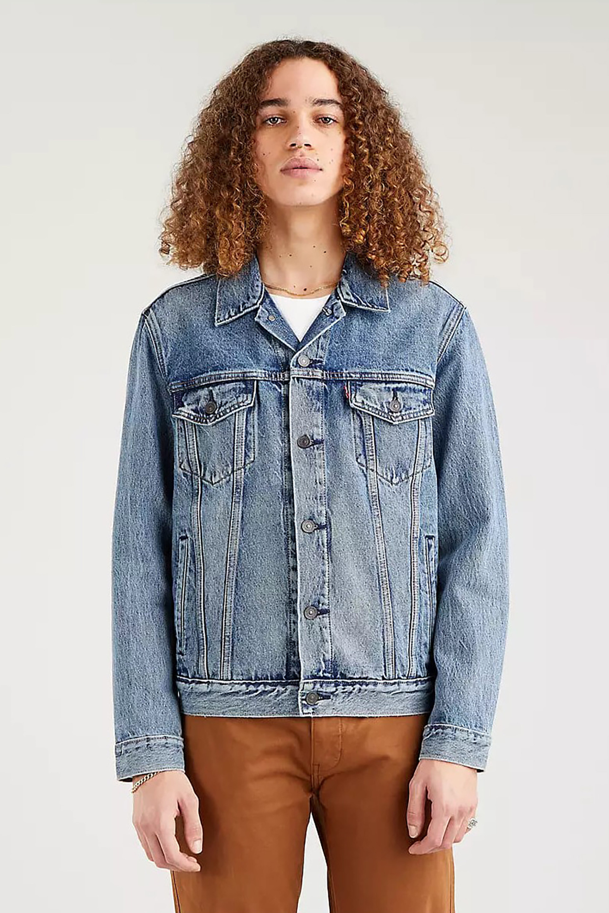 LEVI'S Levi's® ανδρικό denim jacket μονόχρωμο "The Trucker" - 7233405-74 Denim Blue Ανοιχτό