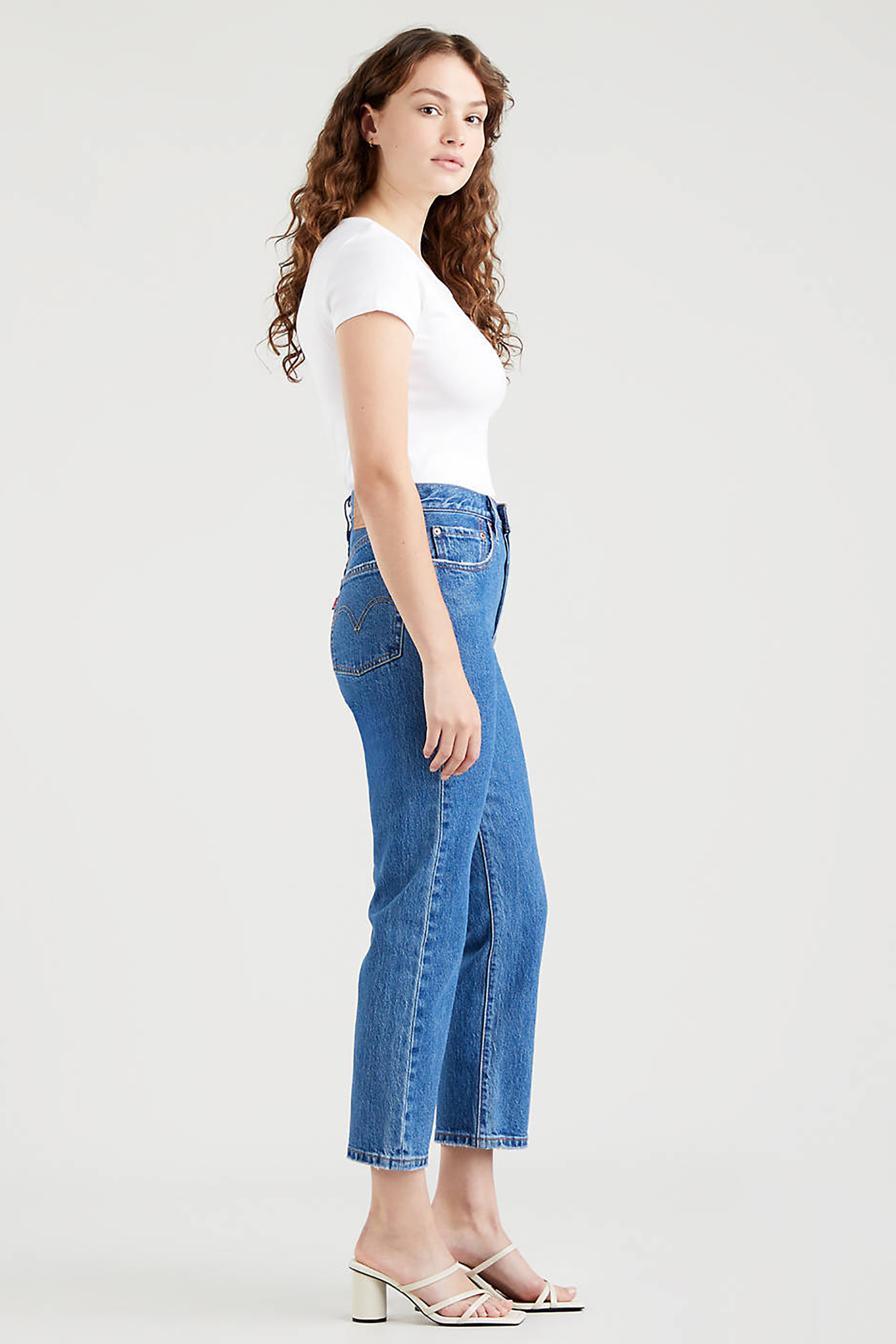 Levi's® γυναικείο τζην παντελόνι ψηλόμεσο "501 Crop" - 3620002-25-26 Μπλε φωτογραφία