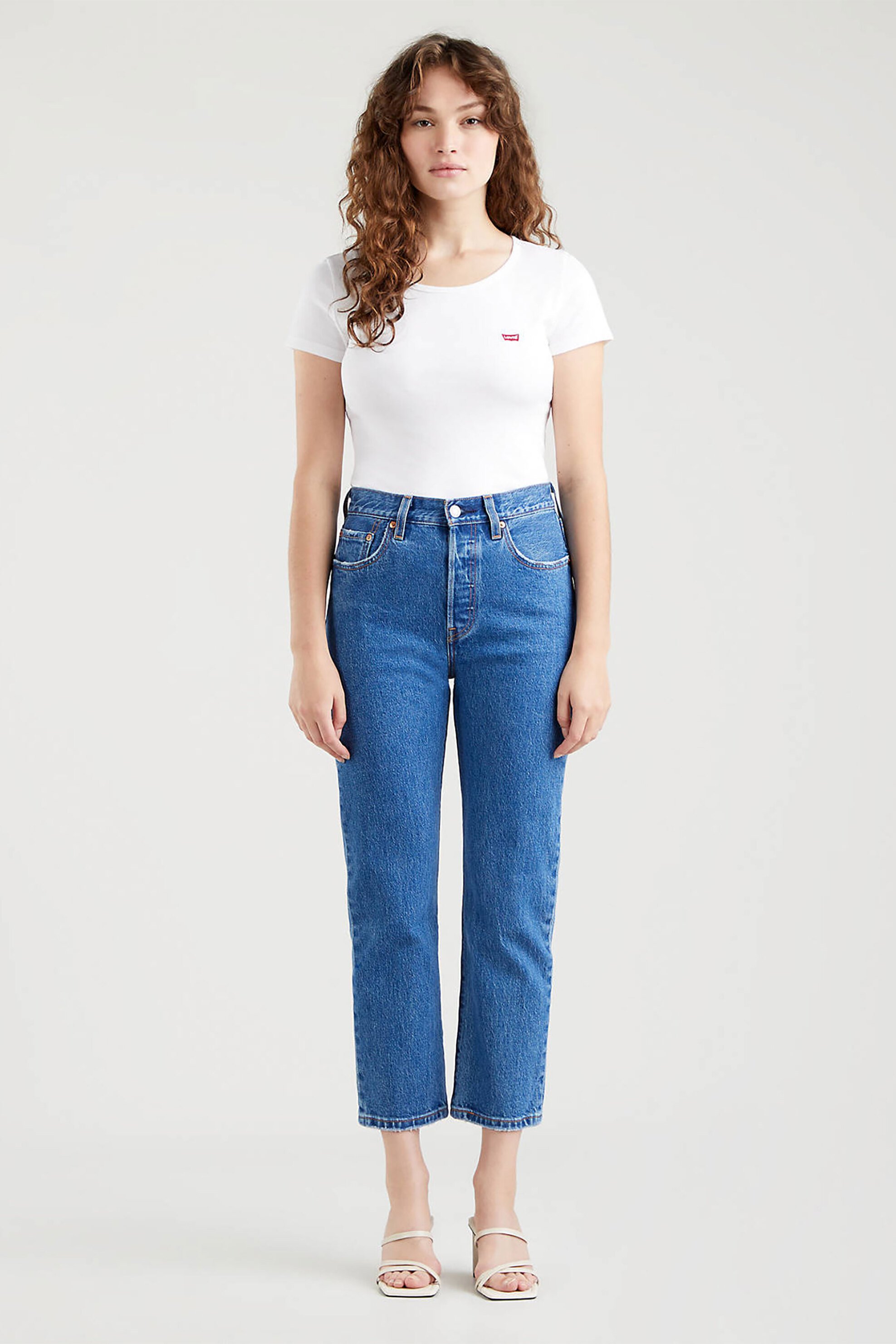 Levi's Levi's® γυναικείο τζην παντελόνι cropped Straight Fit 