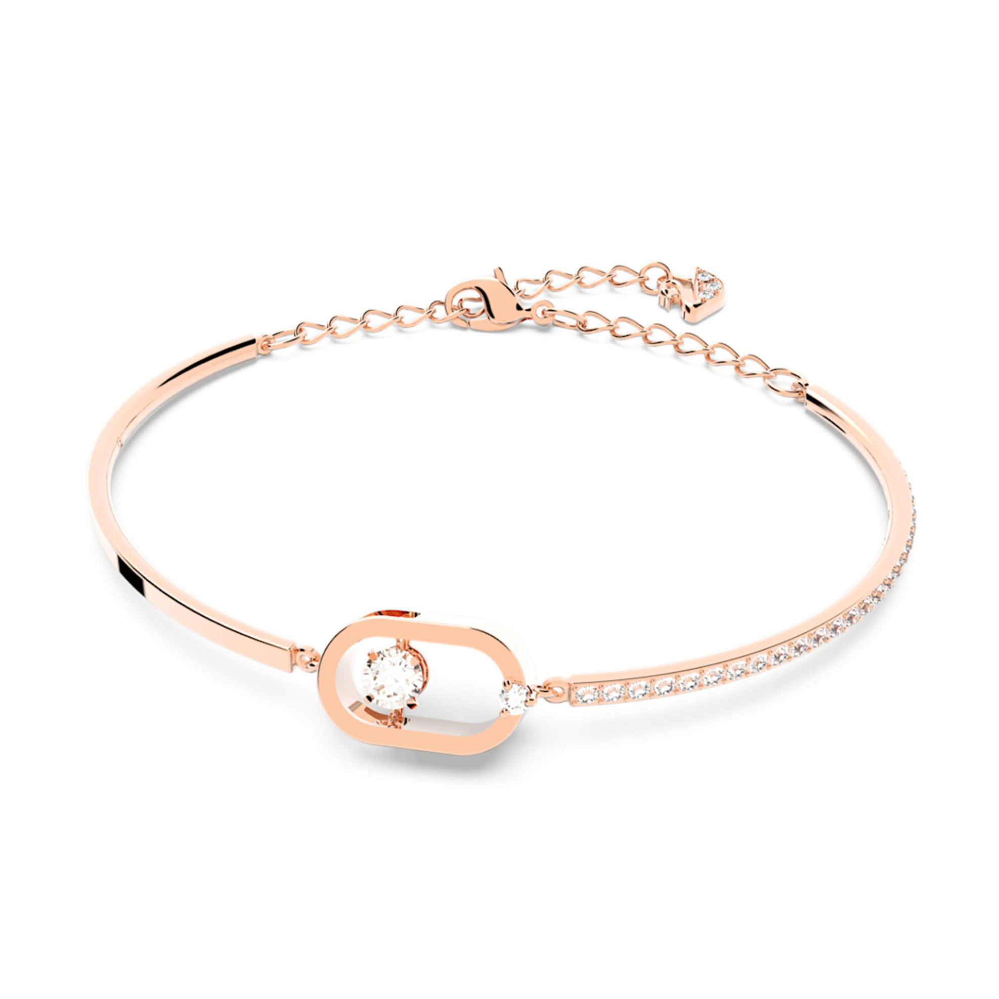 Swarovski Swarovski Sparkling Dance Oval Βracelet White, Rose Gold-Tone Plated - 5472382 φωτογραφία