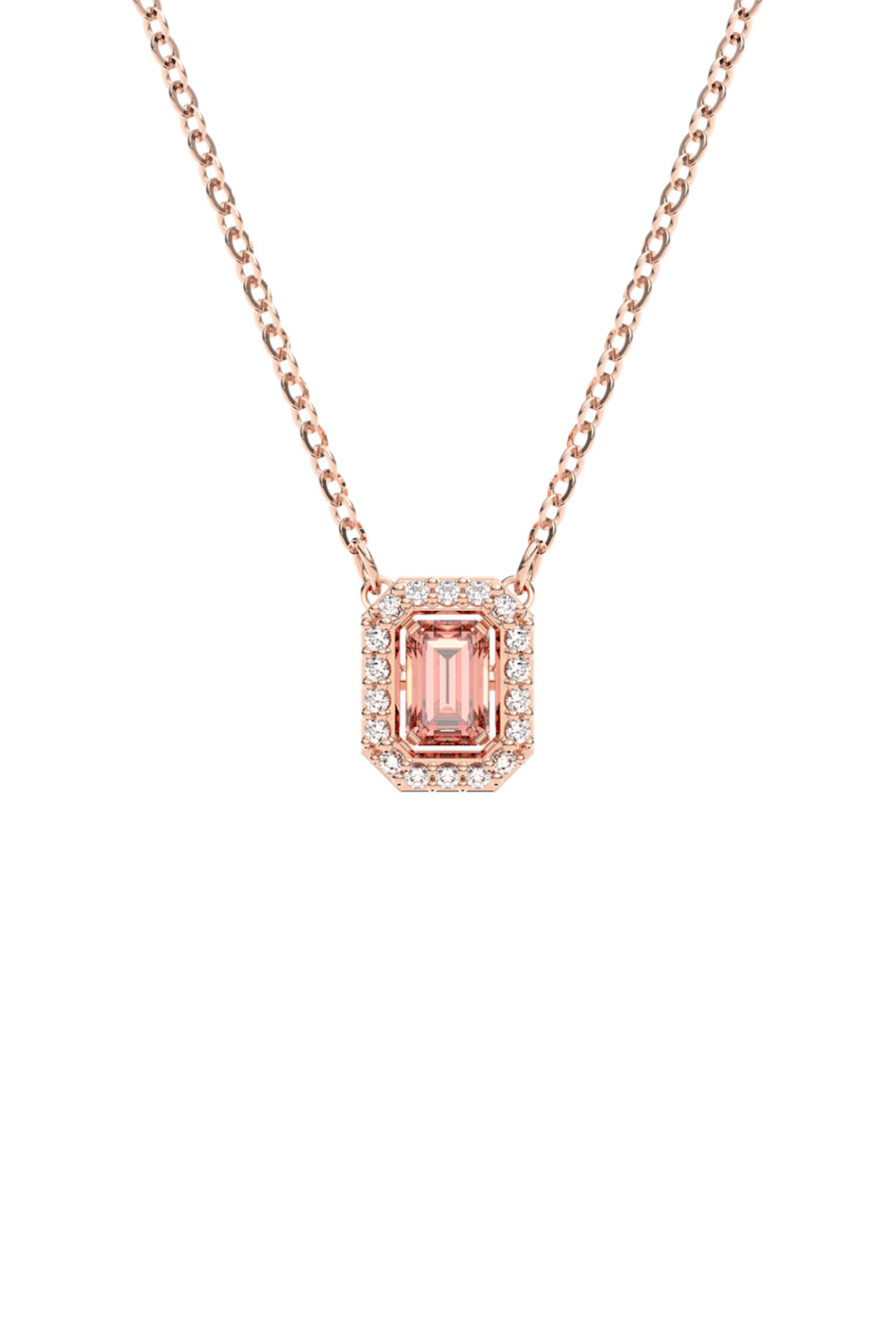  Swarovski Millenia Necklace Octagon Cut Swarovski Zirconia, Pink, Rose-Gold Tone Plated - 5614933 2025