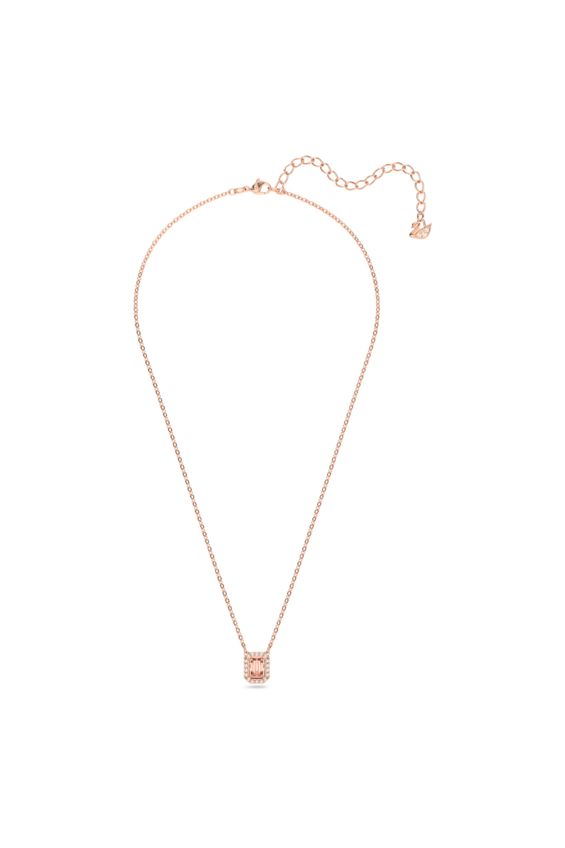 Swarovski Millenia Necklace Octagon Cut Swarovski Zirconia, Pink, Rose-Gold Tone Plated - 5614933 φωτογραφία