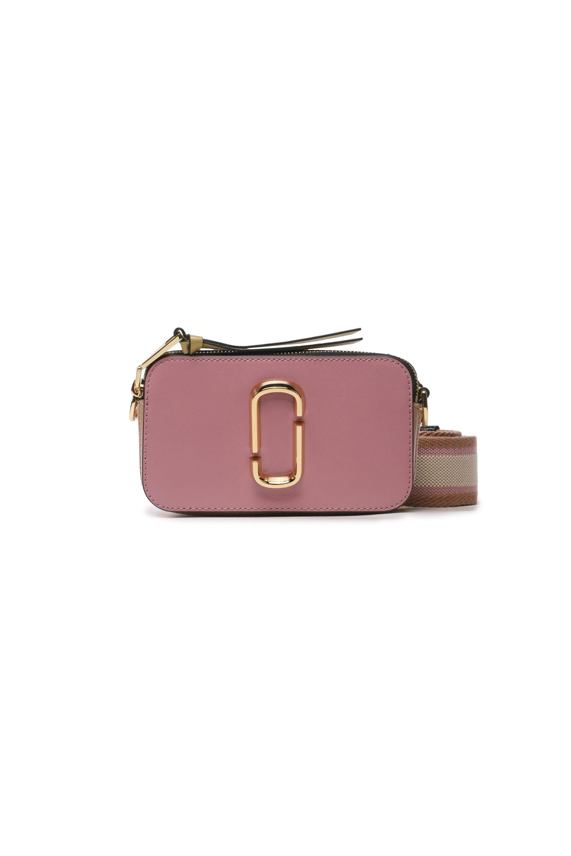 MARC JACOBS Marc Jacobs γυναικείο δερμάτινο mini bag με μεταλλικό λογότυπο "The Snapshot" - H172L01SP22 Σάπιο Μήλο