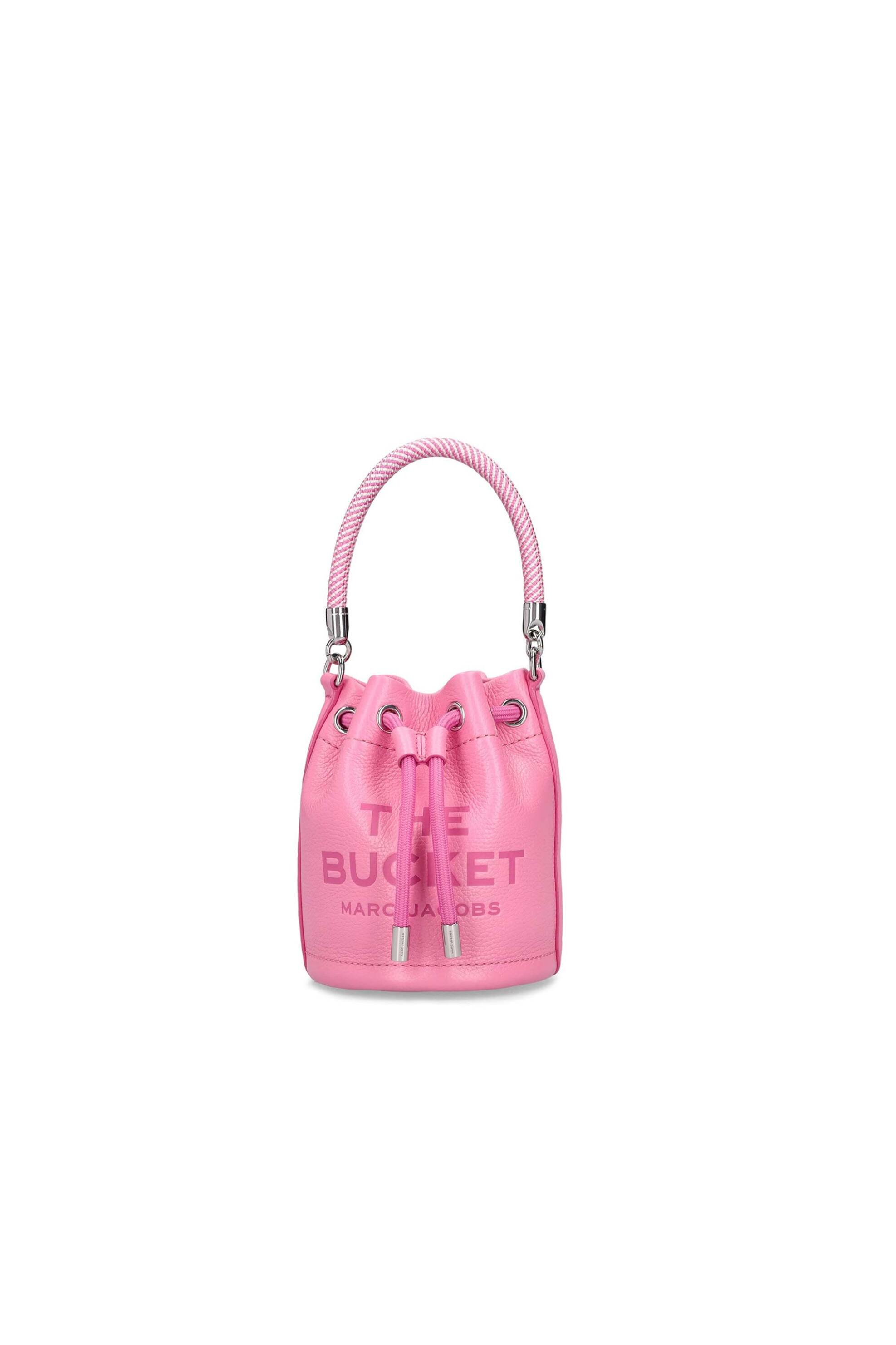 MARC JACOBS Marc Jacobs γυναικεία δερμάτινη bucket τσάντα με logo print "The Mini Bucket" - 2S3HCR058H03 Ροζ