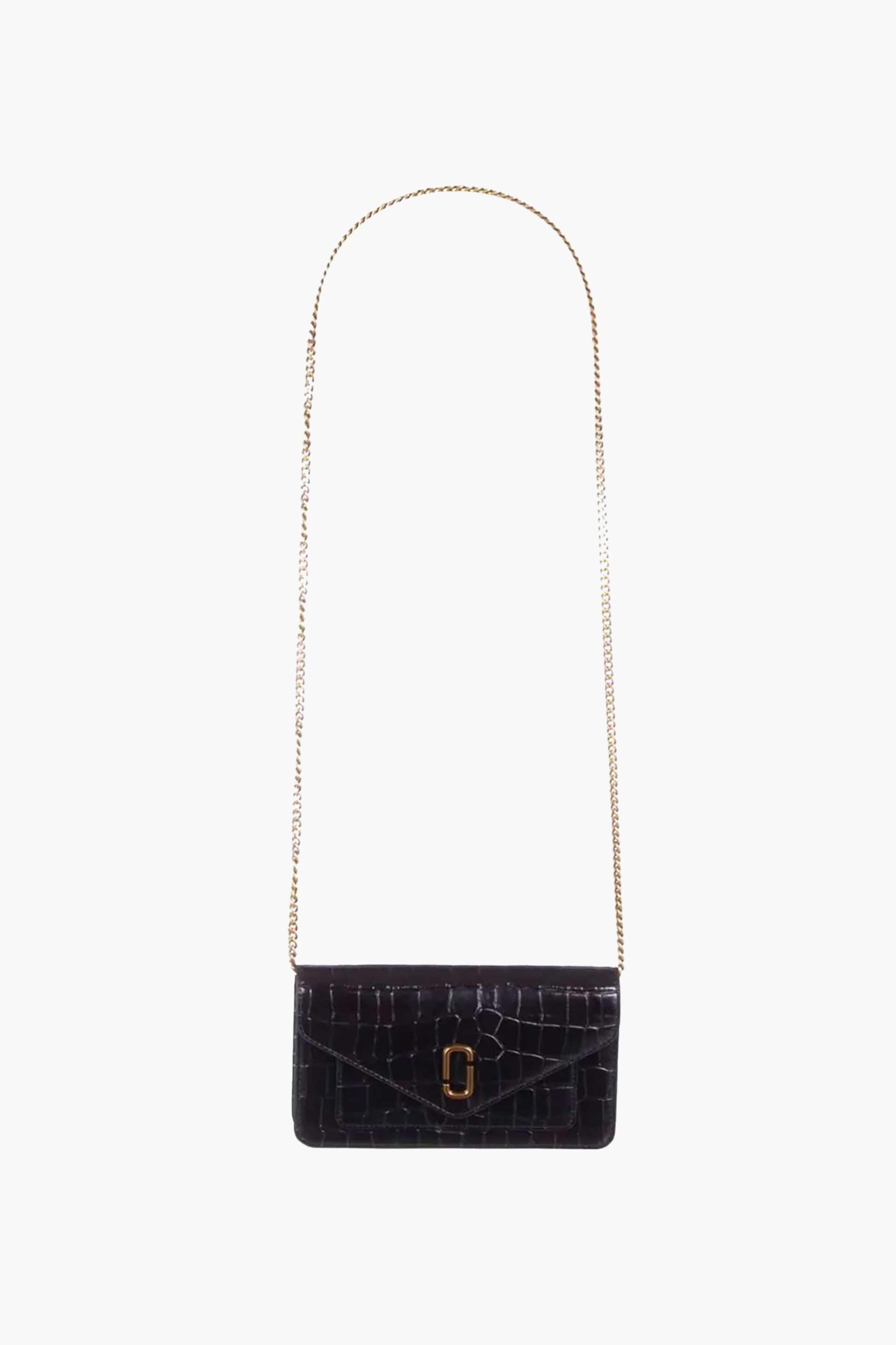 Marc Jacobs γυναικείoς φάκελος croco με αλυσίδα "The Croco Longshot Chain Wallet Dtm" - 2F3SMN058S07 Μαύρο φωτογραφία