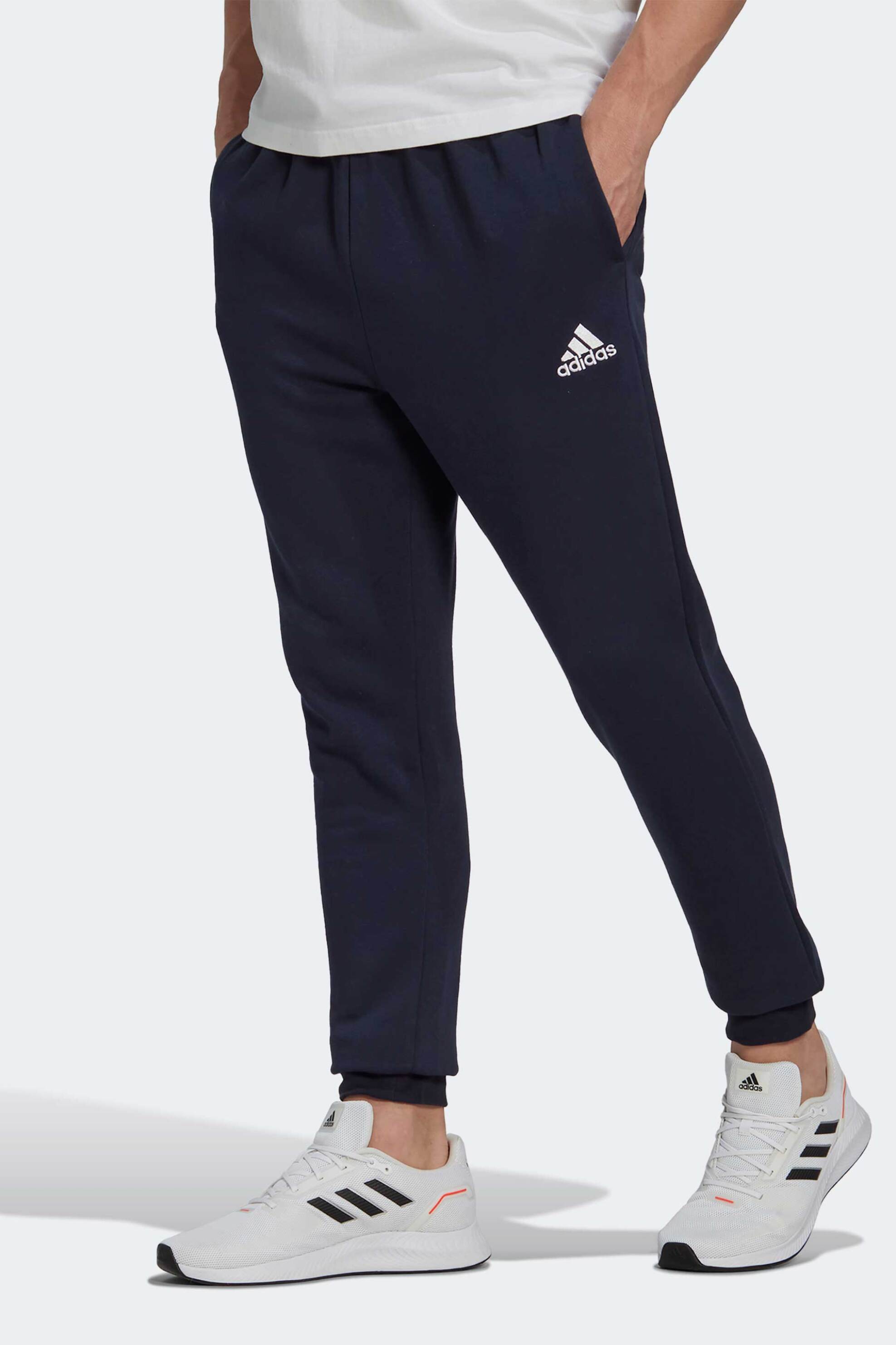 ADIDAS Adidas ανδρικό παντελόνι φόρμας με λογότυπο Regular Tapered Fit "Feelcozy" - HL2231 Σκούρο Μπλε