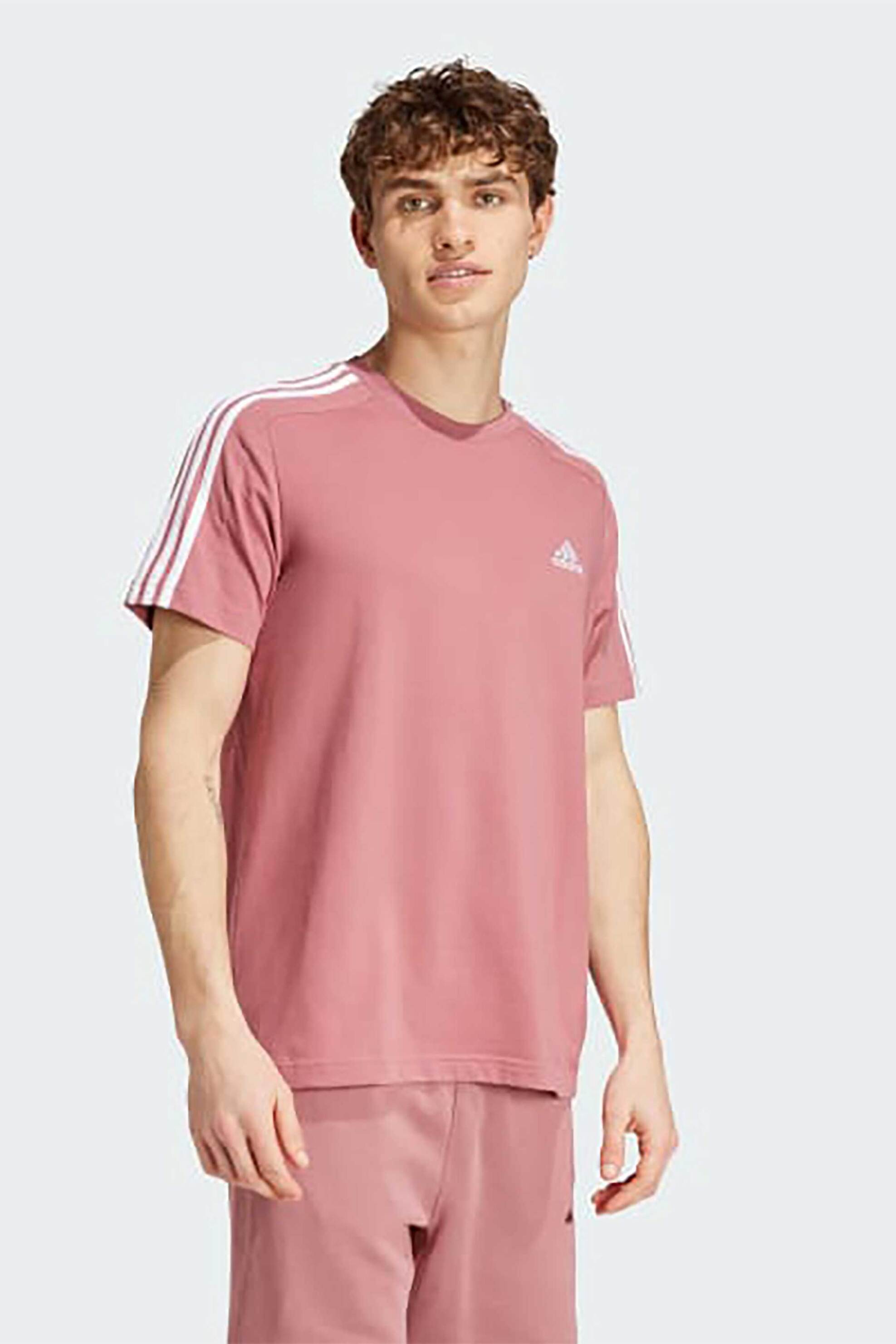 ADIDAS Adidas ανδρικό T-shirt με λογότυπο Regular Fit - IX0157 Ροζ