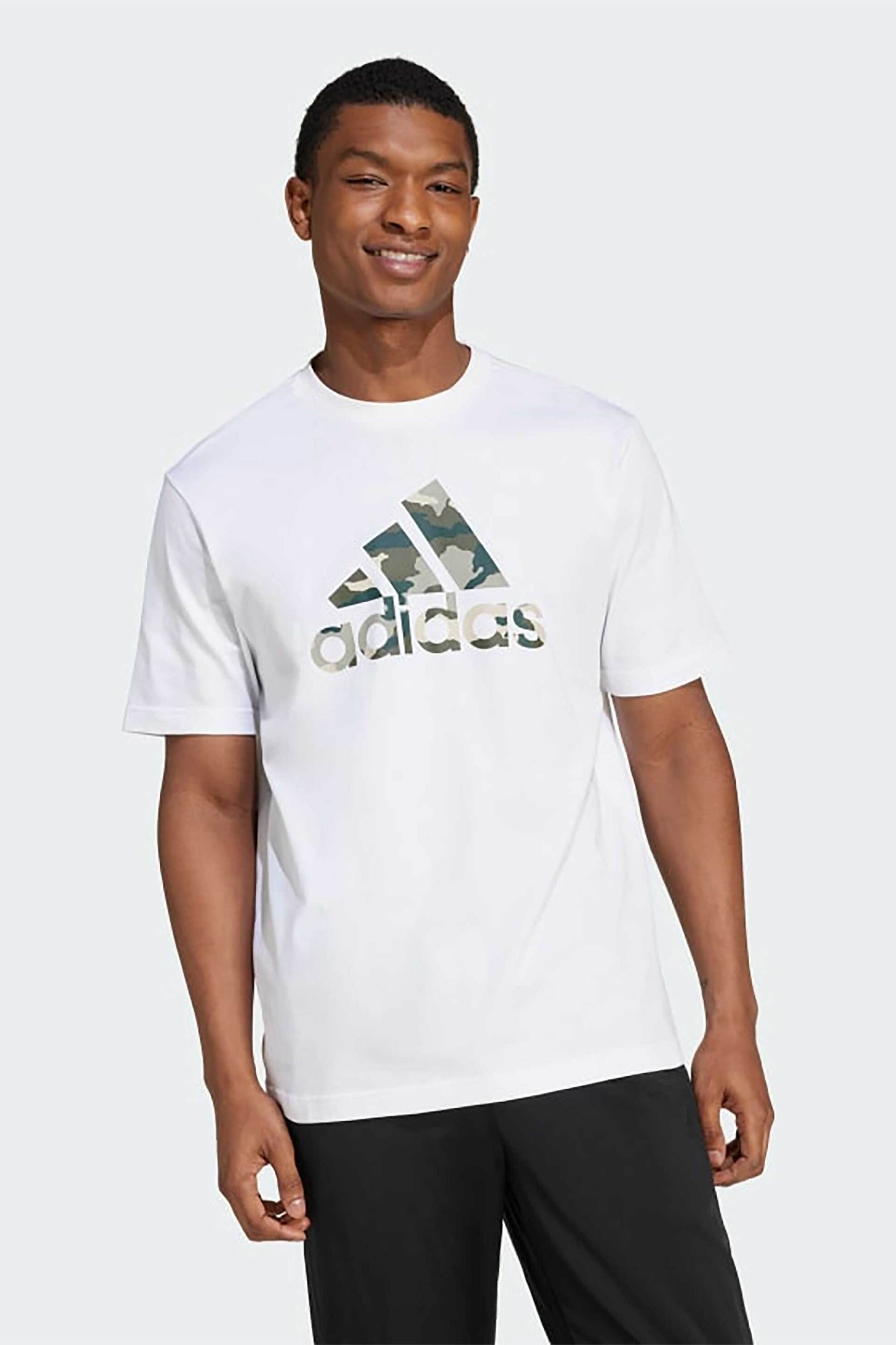 ADIDAS Adidas ανδρικό T-shirt με graphic logo print Regular Fit - IW2676 Λευκό