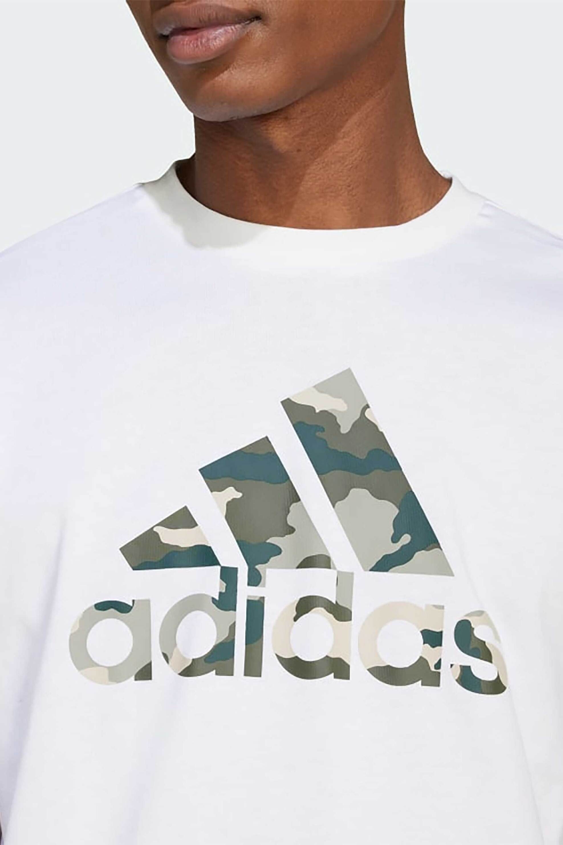 Adidas ανδρικό T-shirt με graphic logo print Regular Fit - IW2676 Λευκό φωτογραφία