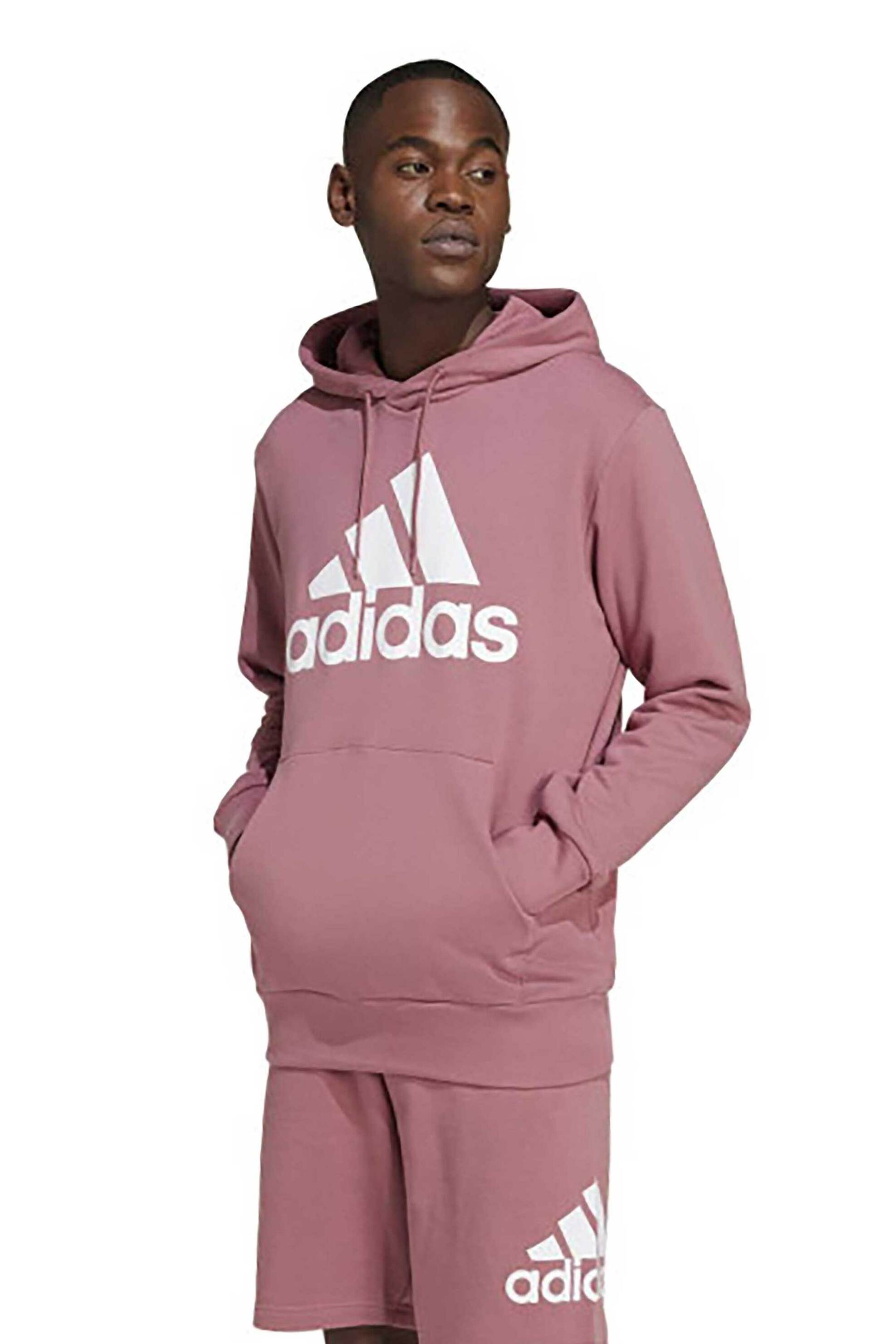 ADIDAS Adidas ανδρική μπλούζα φούτερ με graphic logo print Regular Fit - IX0145 Ροζ