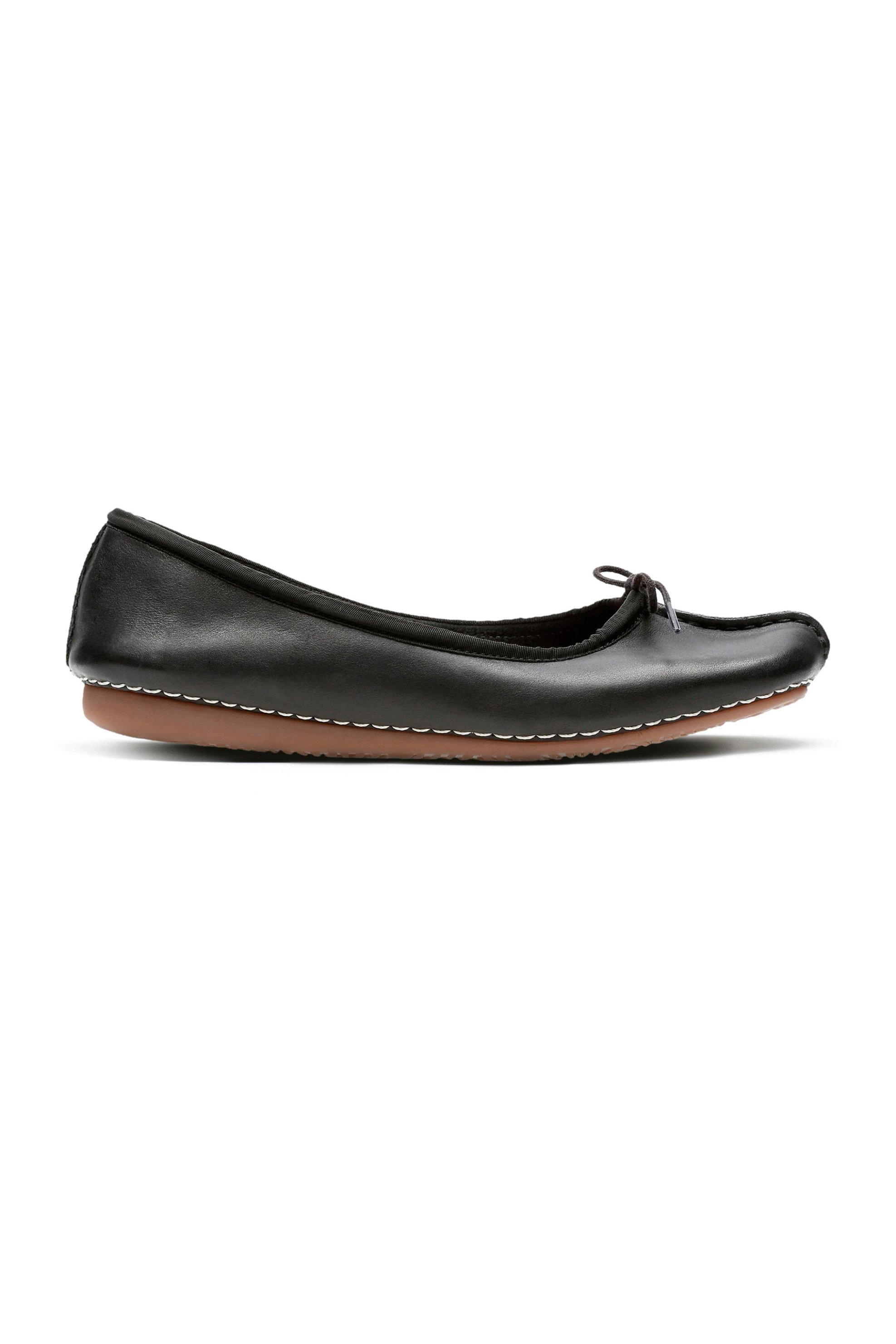  Clarks γυναικείες δερμάτινες μπαλαρίνες ''Frecle Ice'' - 20352929 Μαύρο 2025